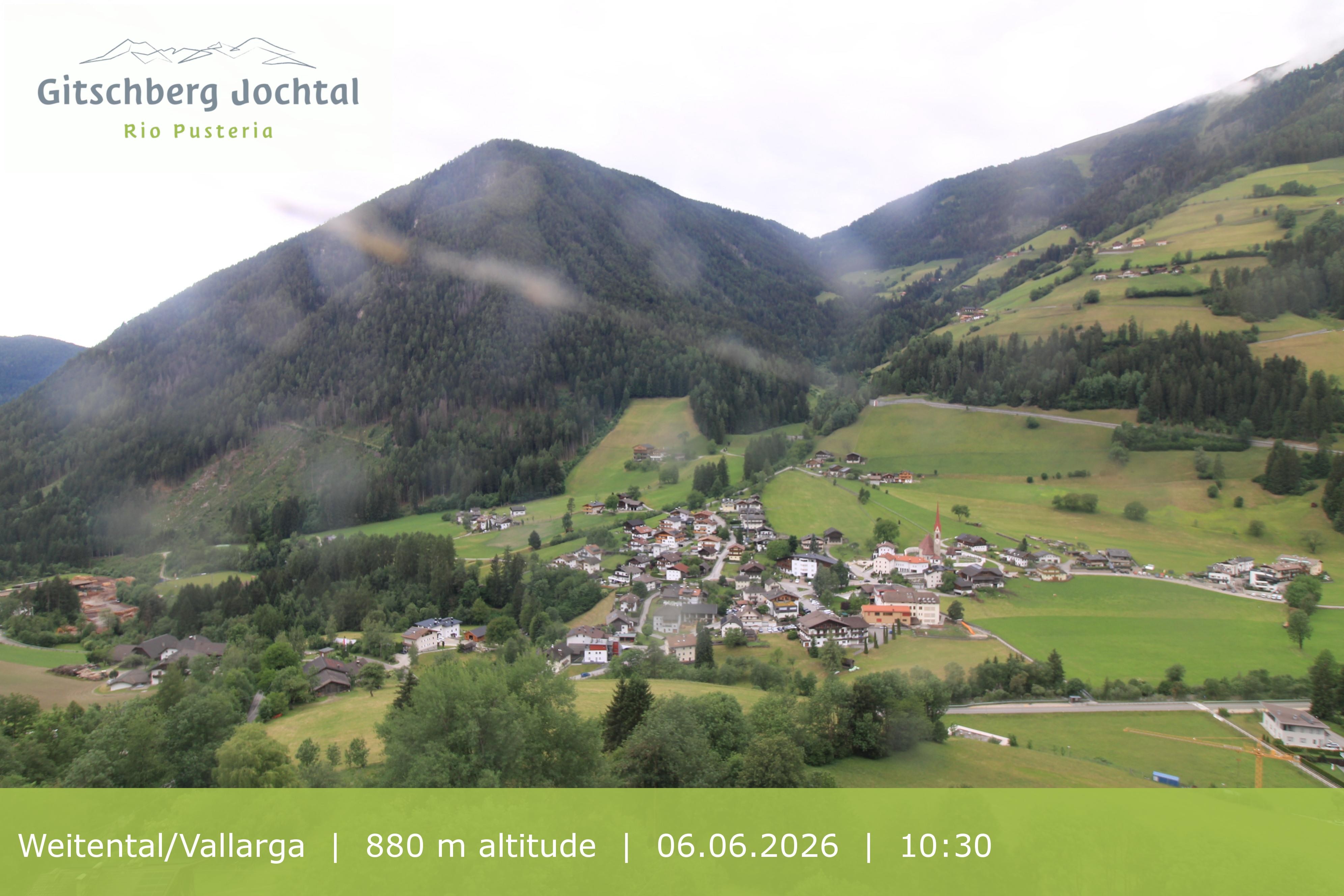 Archiv Foto Webcam Blick auf Weitental vom Gitschberg