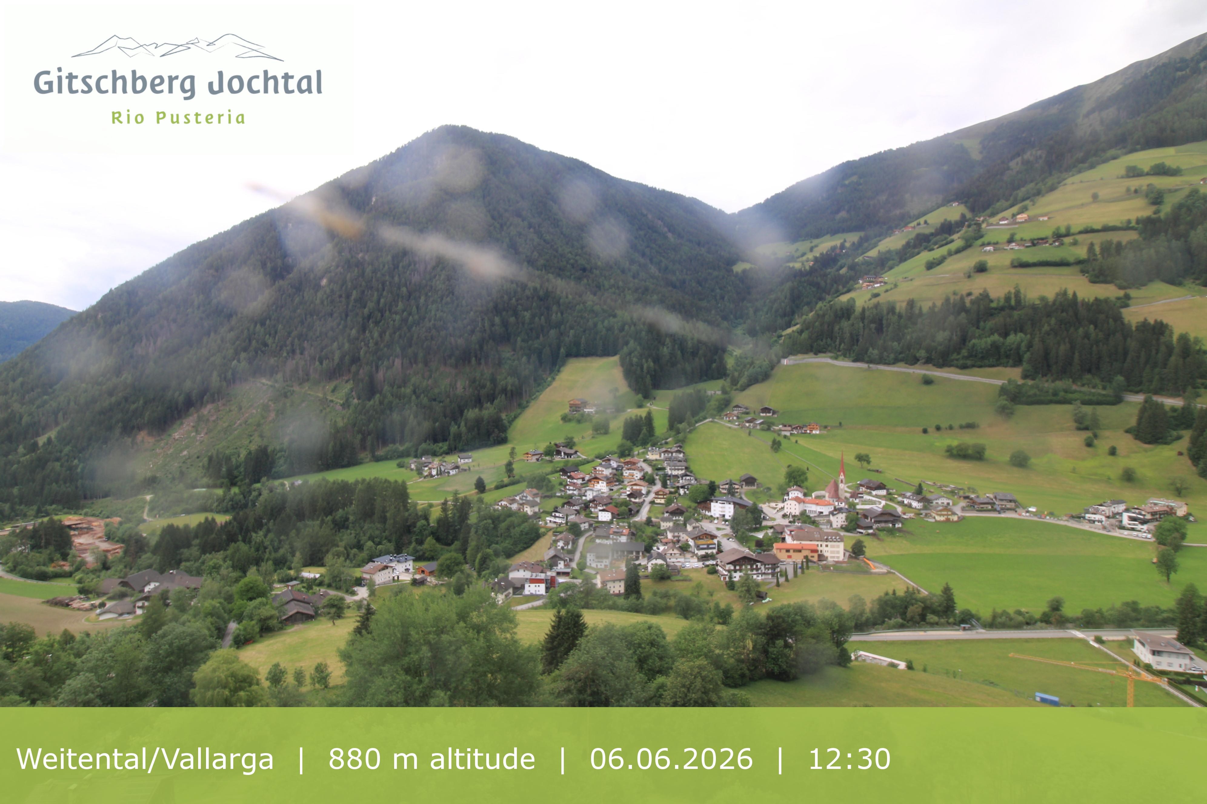 Archiv Foto Webcam Blick auf Weitental vom Gitschberg