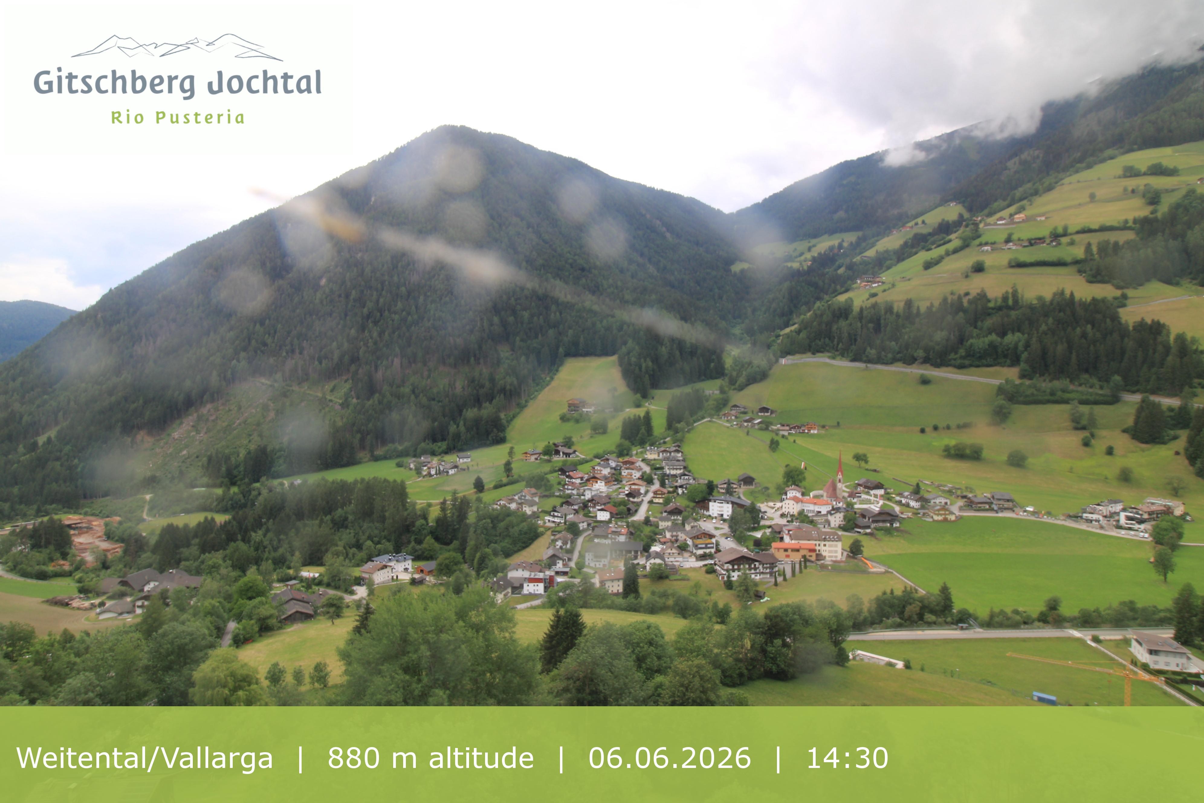Archiv Foto Webcam Blick auf Weitental vom Gitschberg