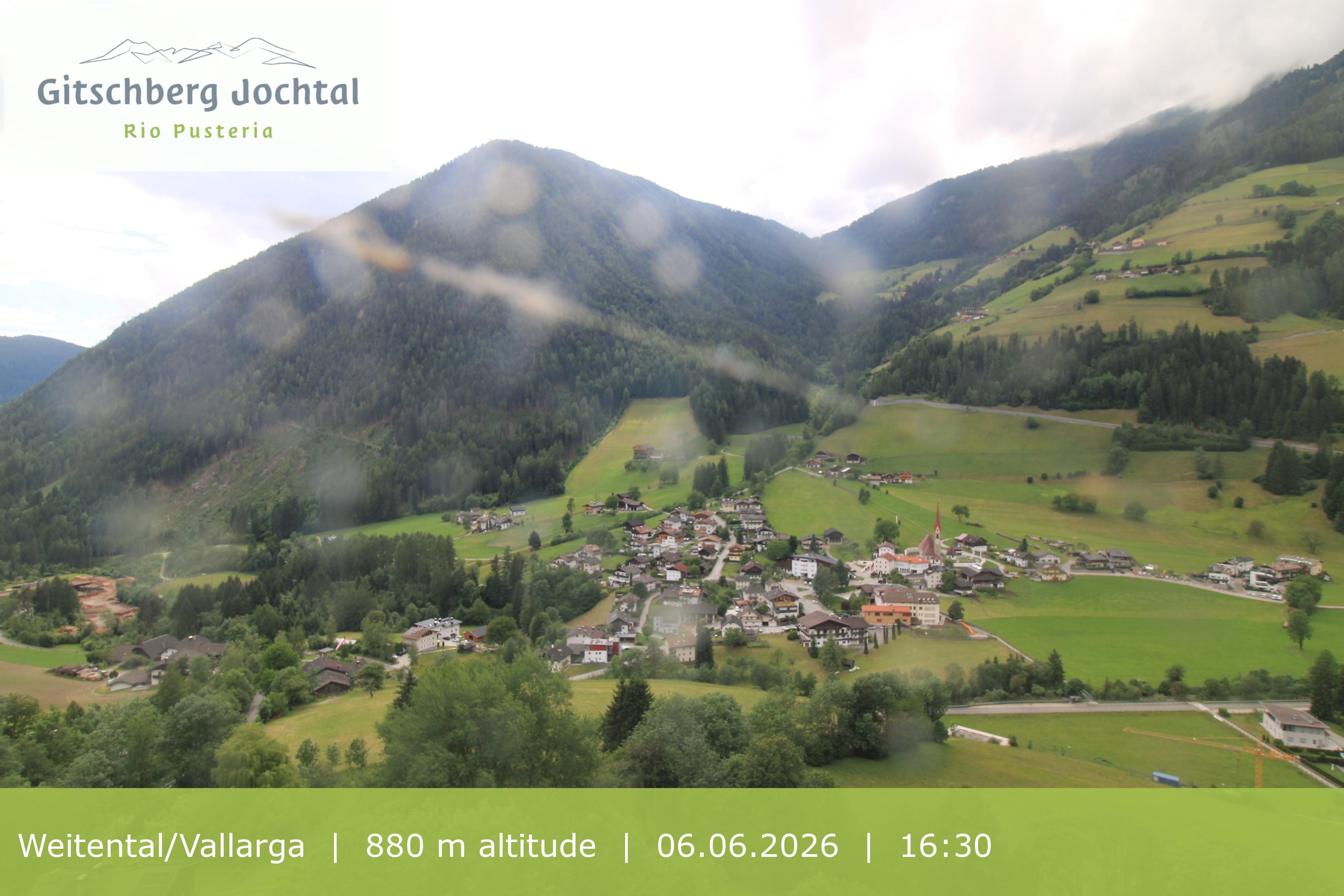 Archiv Foto Webcam Blick auf Weitental vom Gitschberg