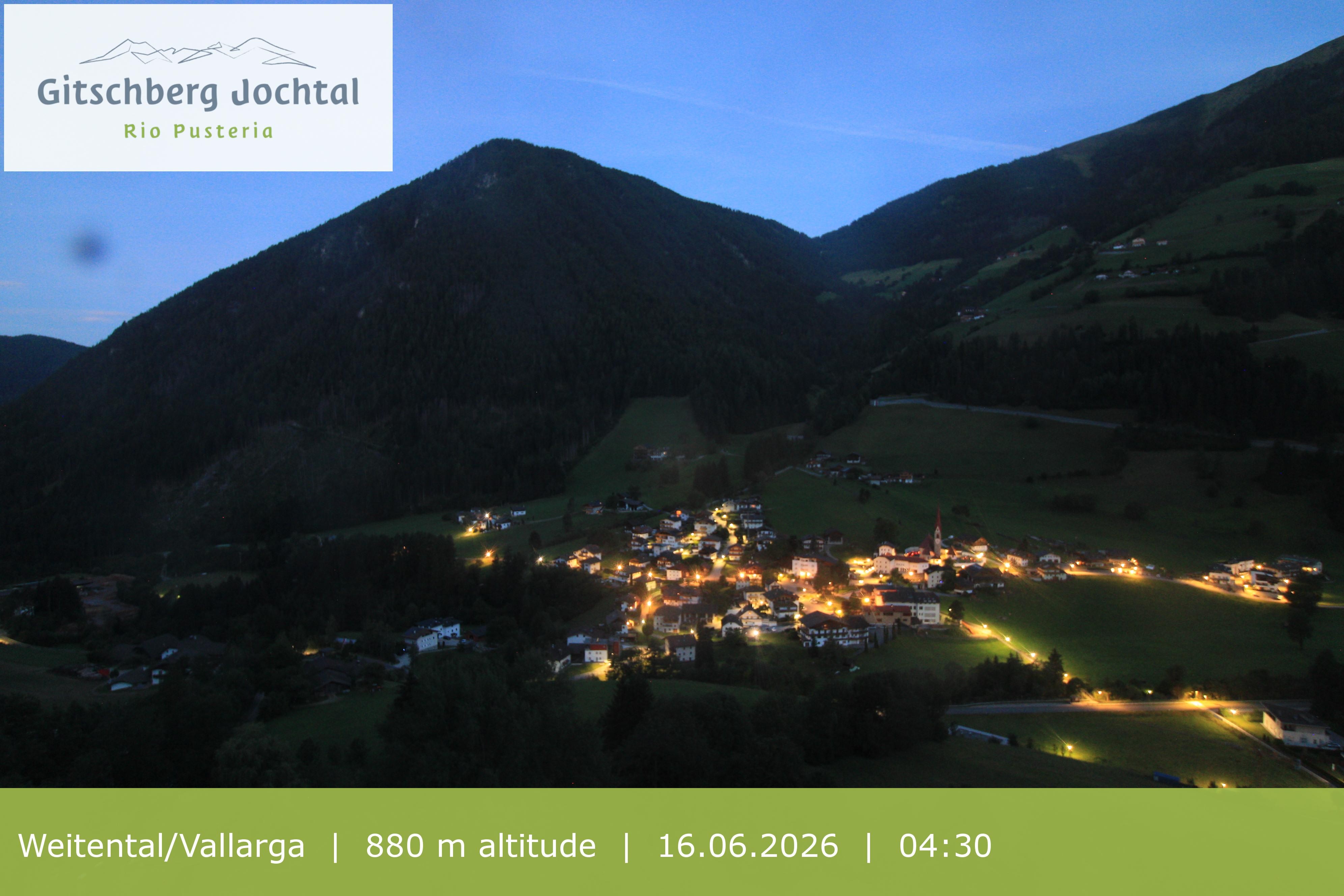 Archiv Foto Webcam Blick auf Weitental vom Gitschberg
