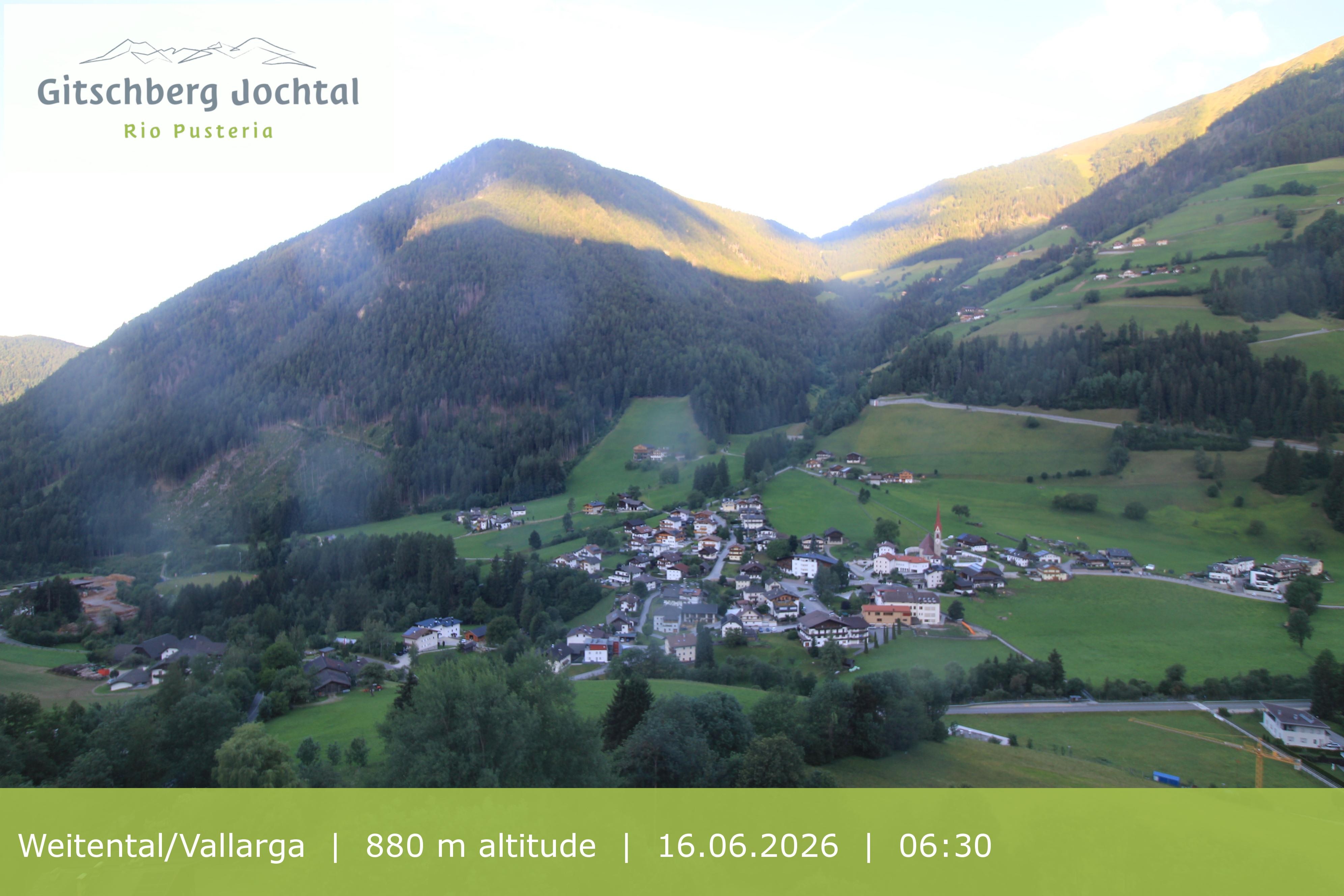 Archiv Foto Webcam Blick auf Weitental vom Gitschberg