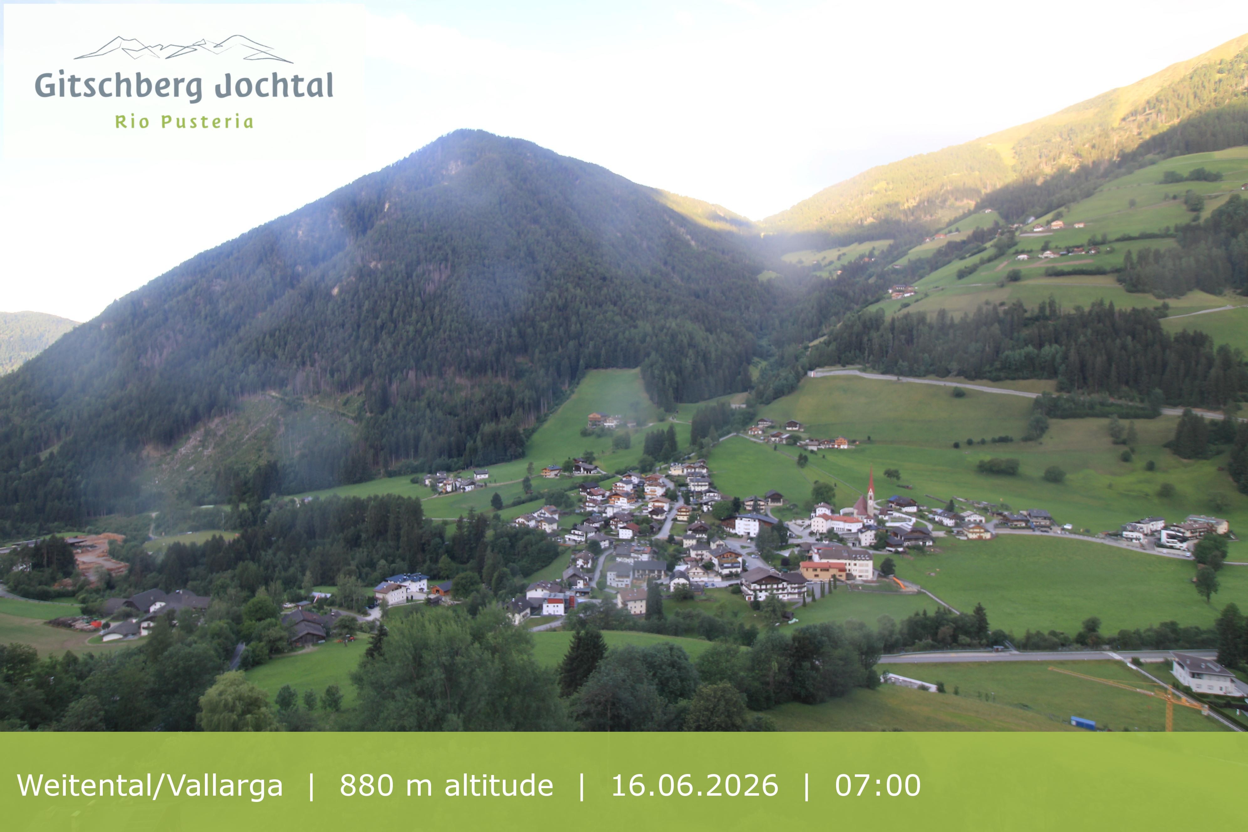 Archiv Foto Webcam Blick auf Weitental vom Gitschberg