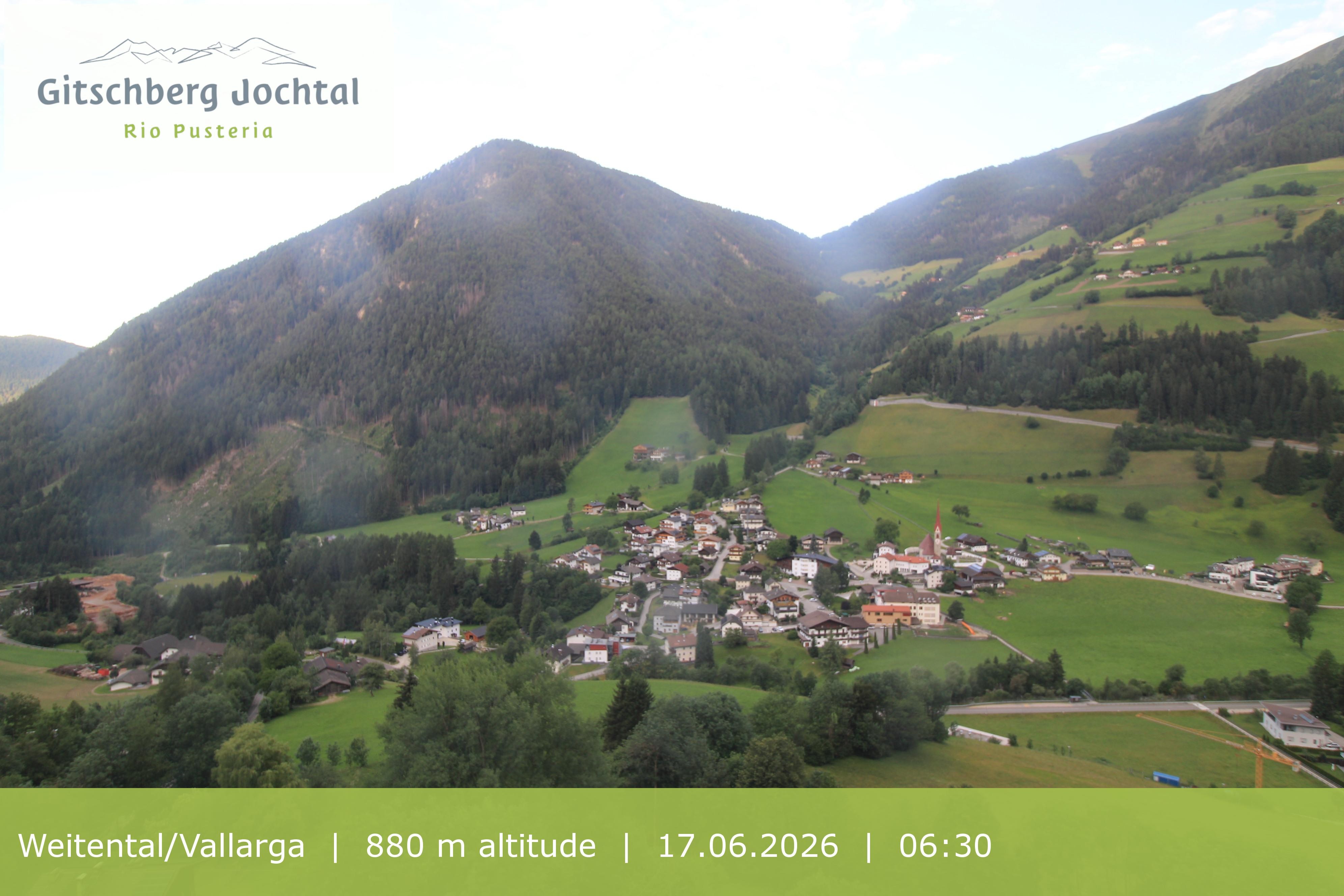 Archiv Foto Webcam Blick auf Weitental vom Gitschberg