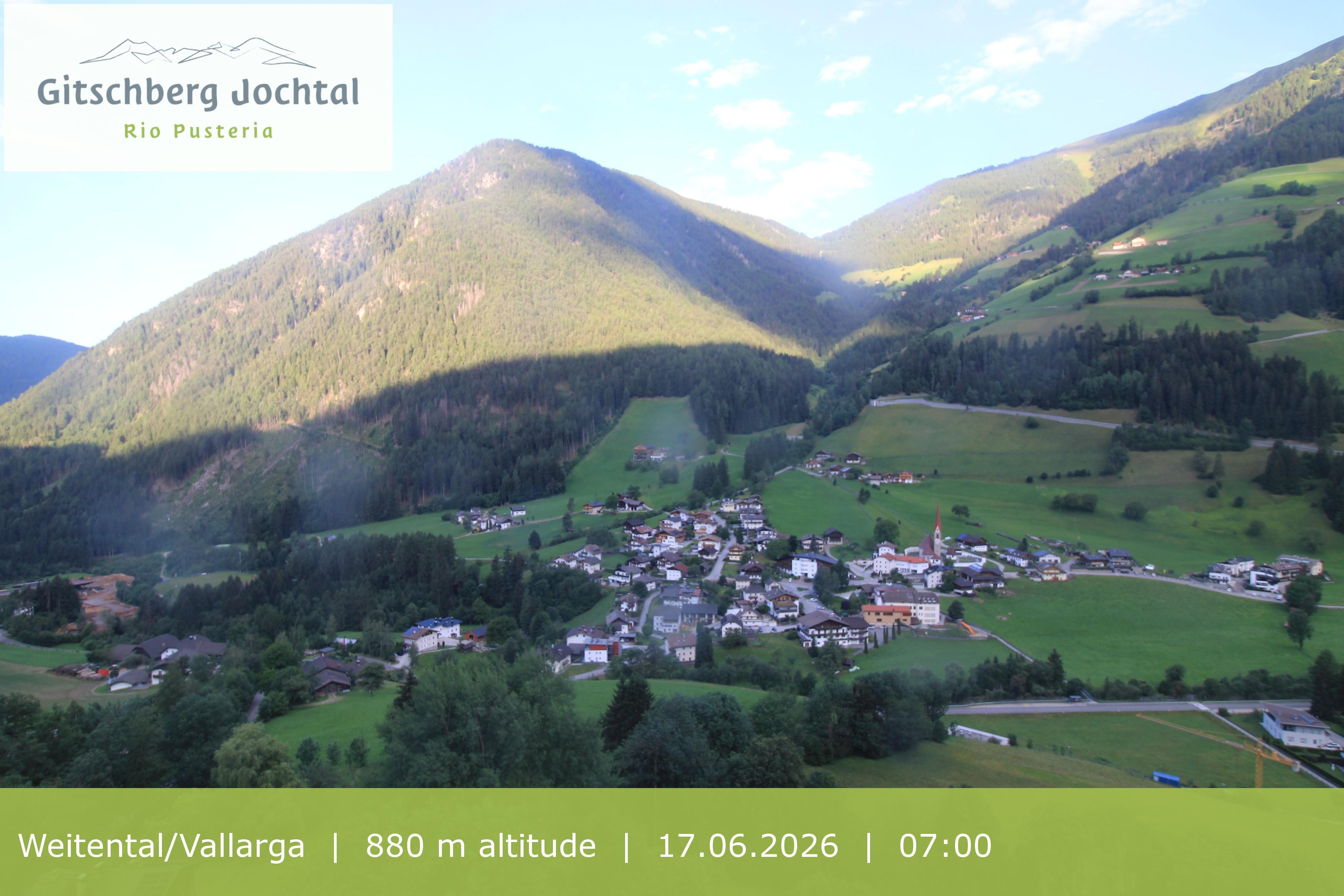 Archiv Foto Webcam Blick auf Weitental vom Gitschberg