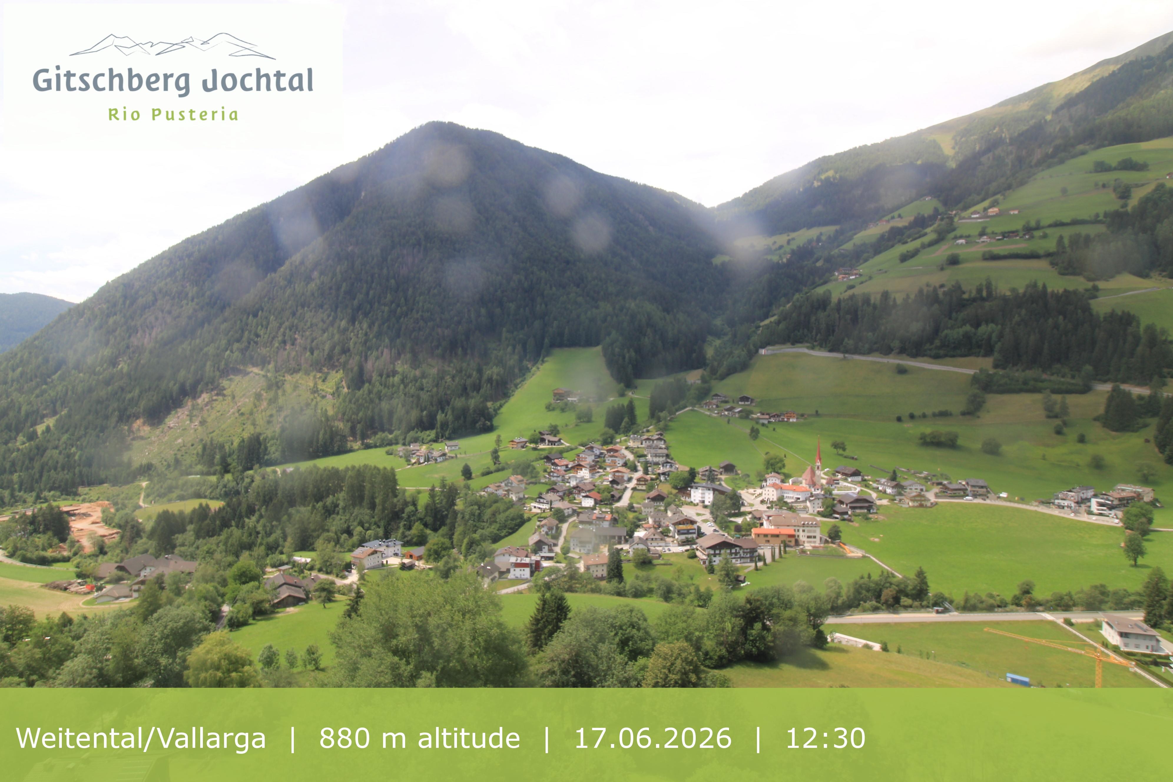 Archiv Foto Webcam Blick auf Weitental vom Gitschberg