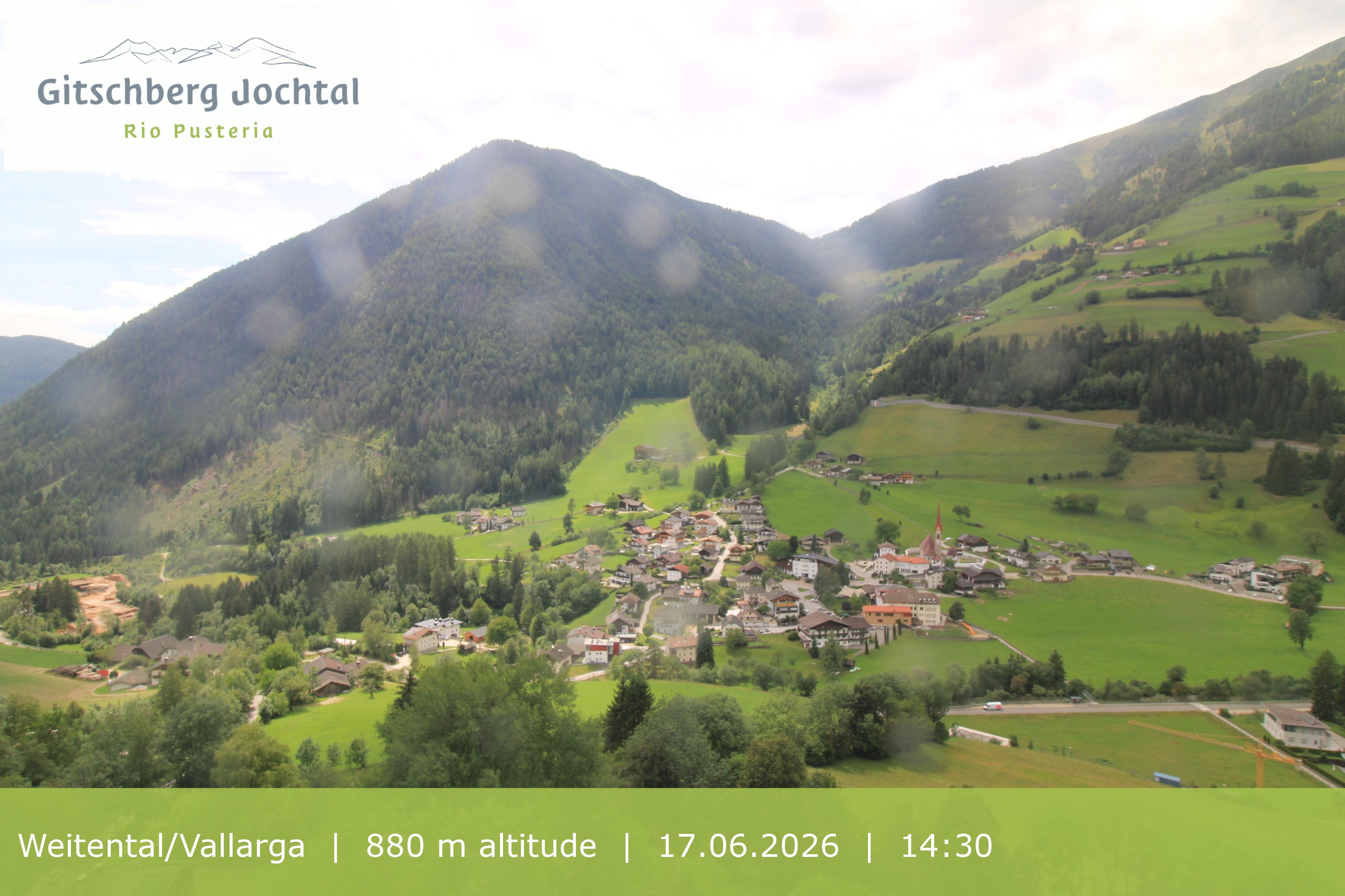 Archiv Foto Webcam Blick auf Weitental vom Gitschberg