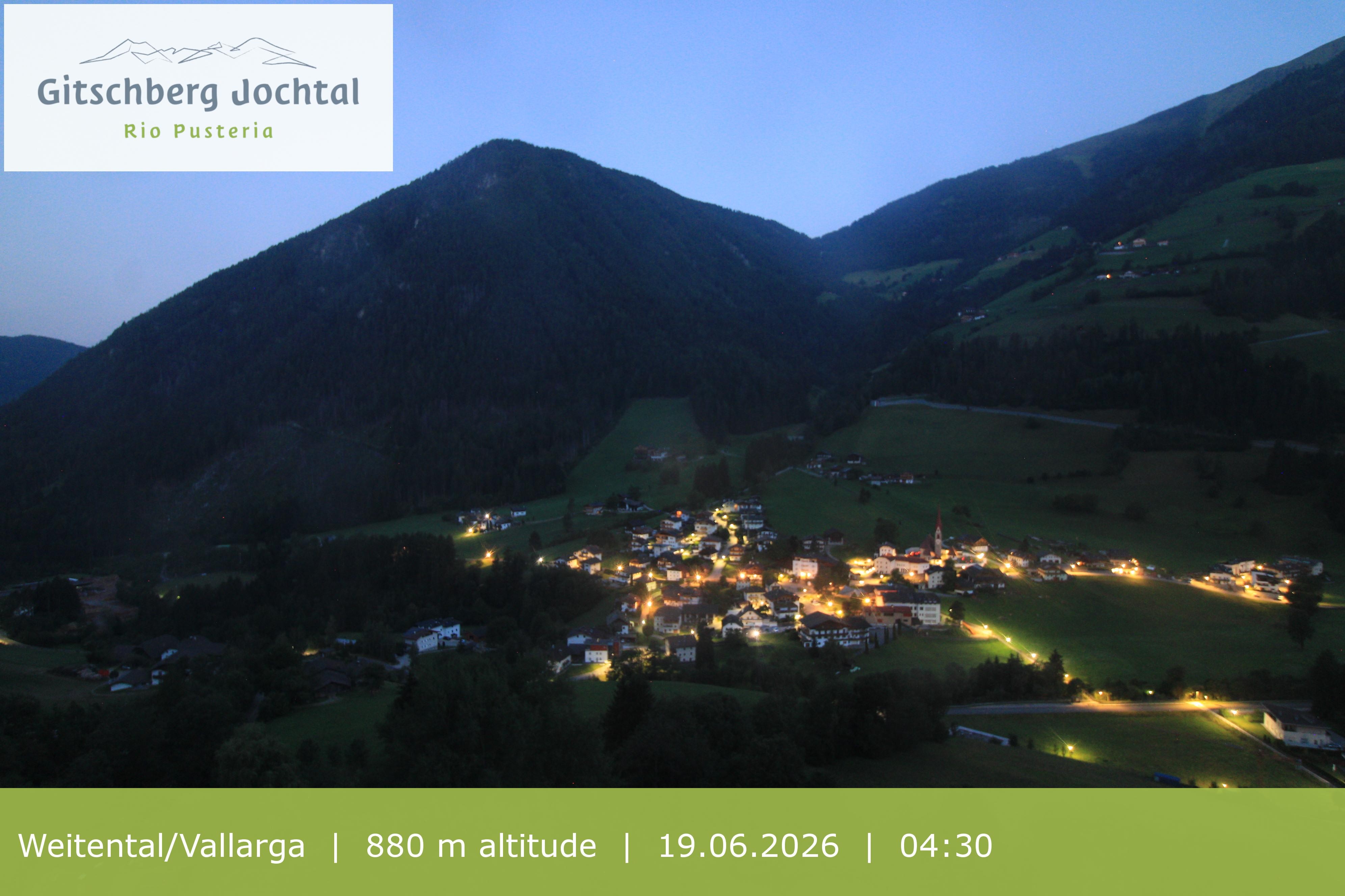 Archiv Foto Webcam Blick auf Weitental vom Gitschberg