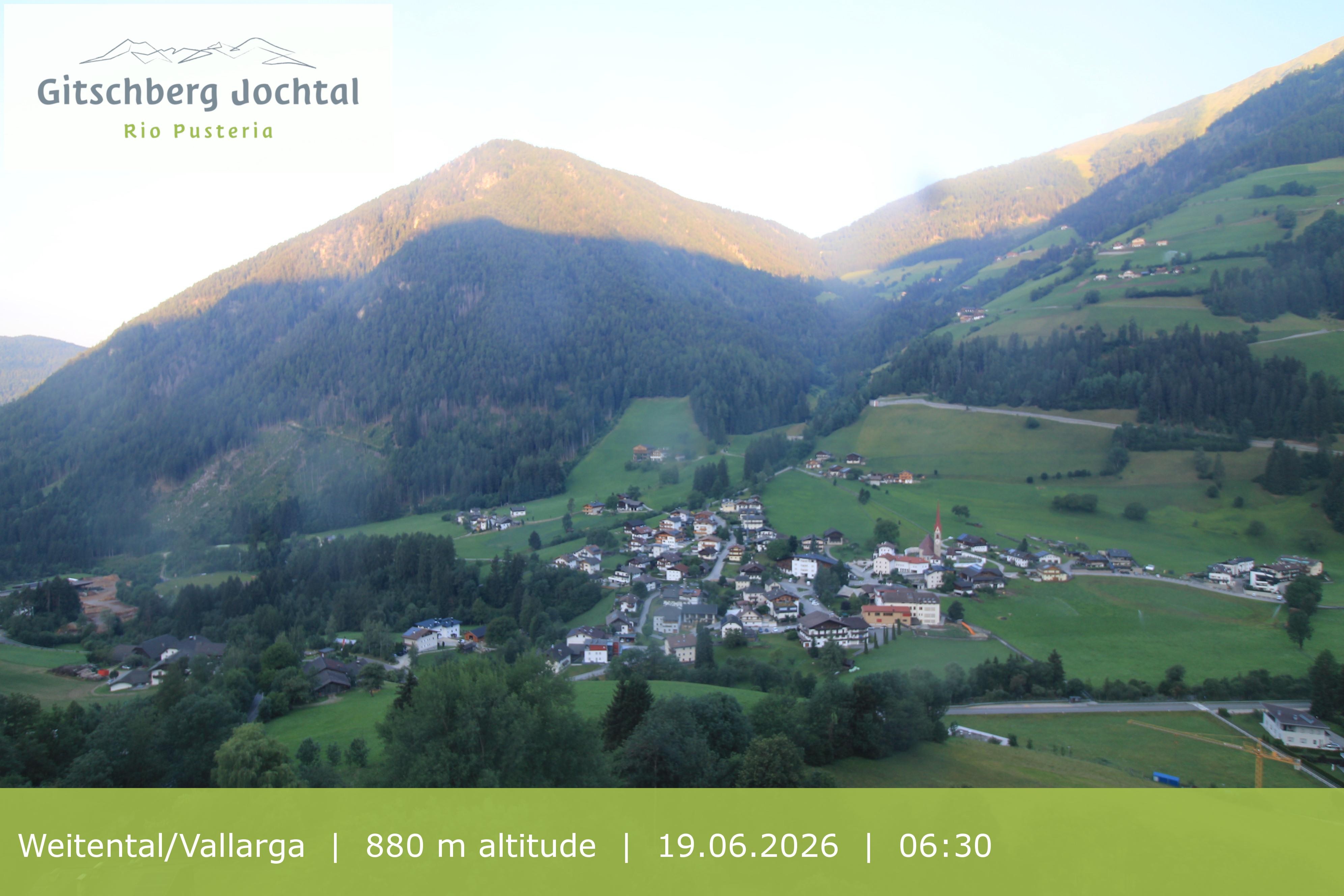 Archiv Foto Webcam Blick auf Weitental vom Gitschberg