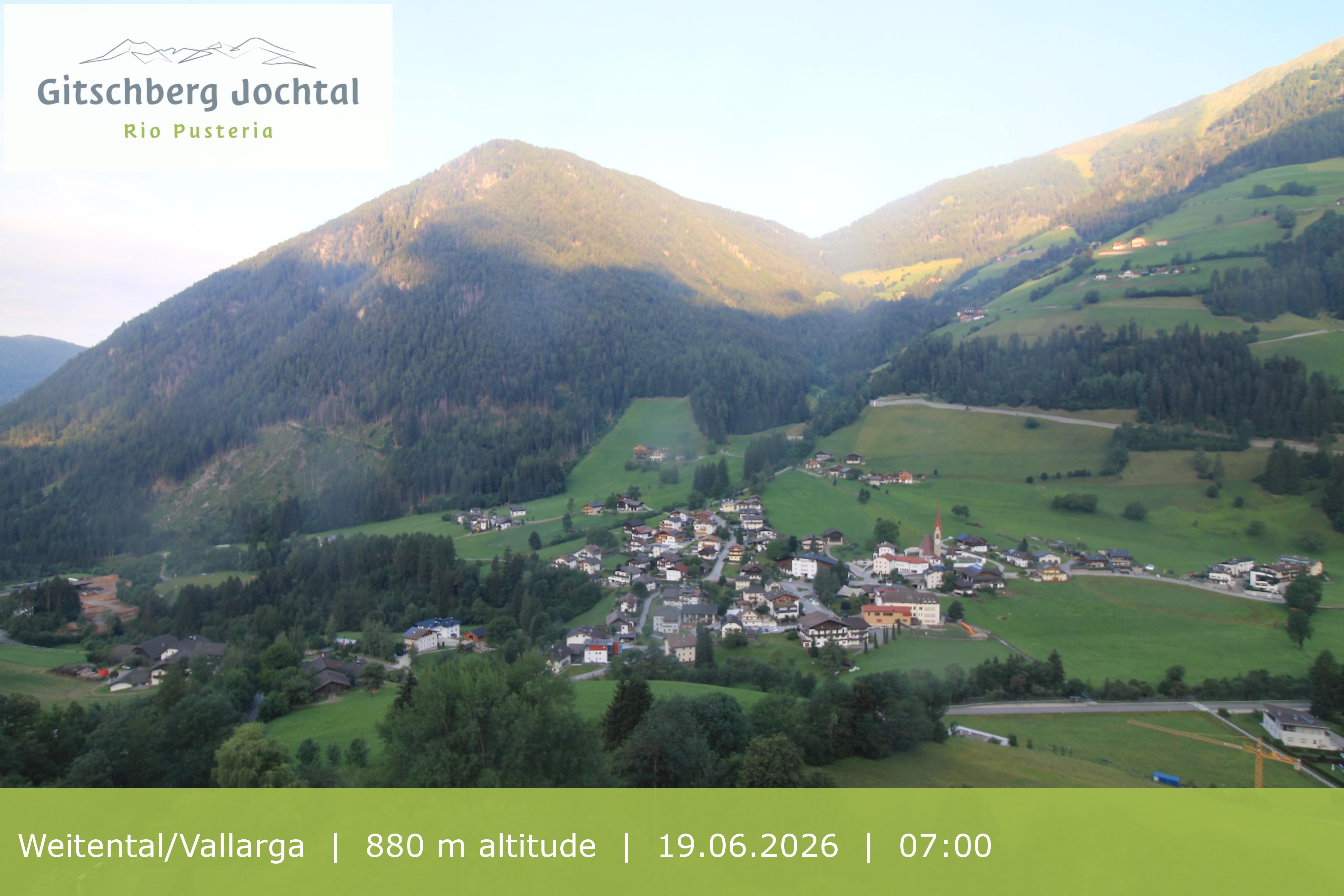 Archiv Foto Webcam Blick auf Weitental vom Gitschberg