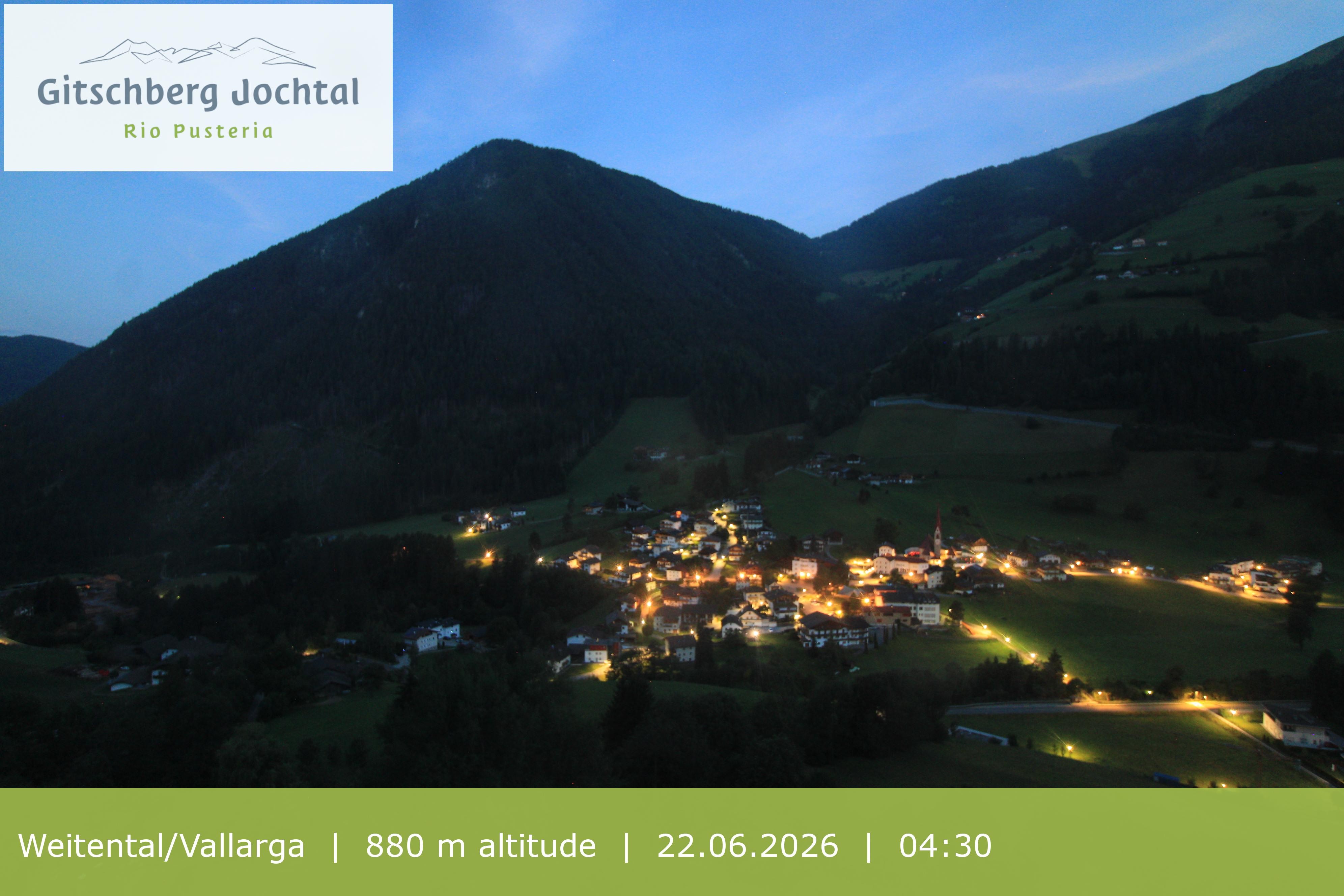 Archiv Foto Webcam Blick auf Weitental vom Gitschberg
