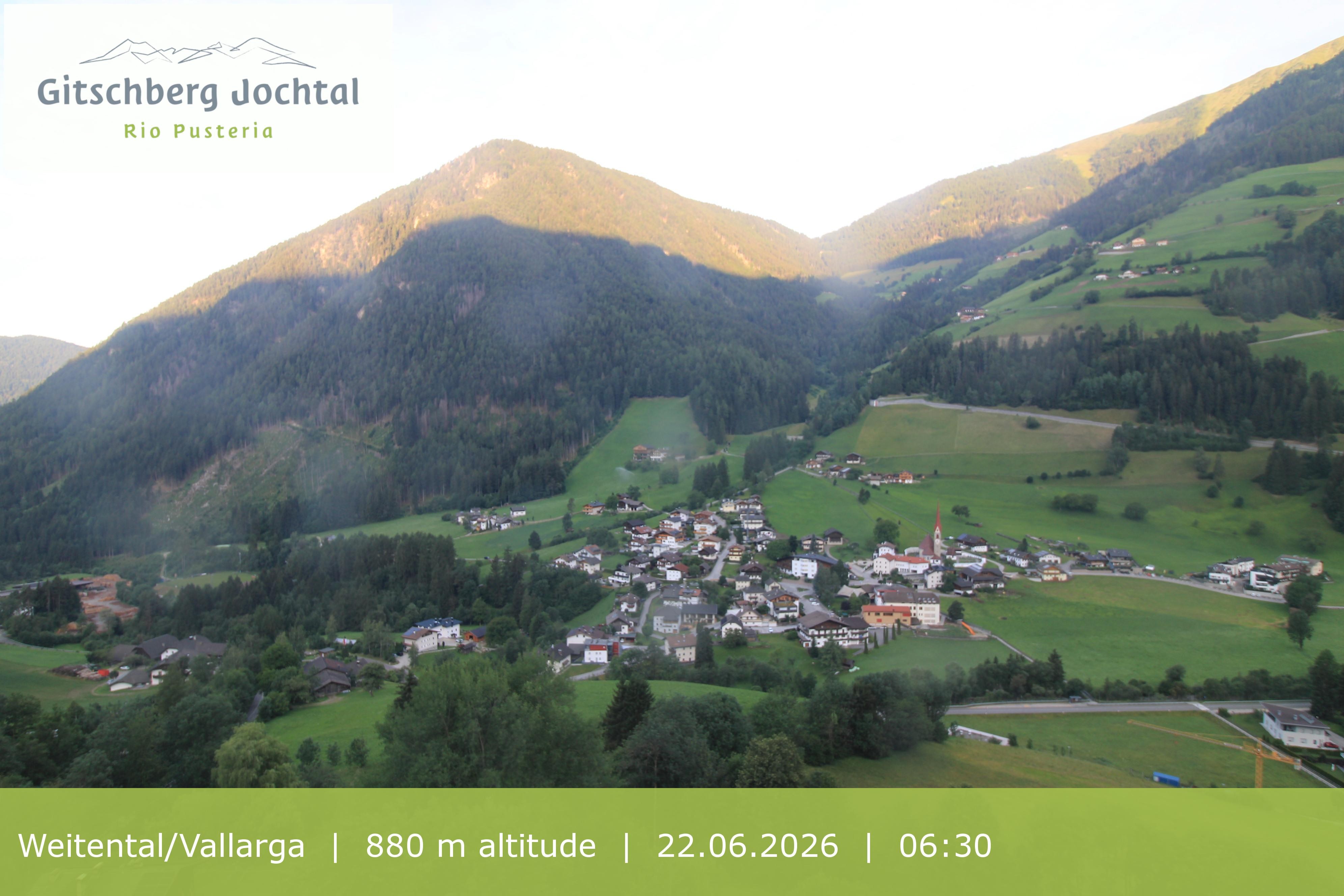 Archiv Foto Webcam Blick auf Weitental vom Gitschberg