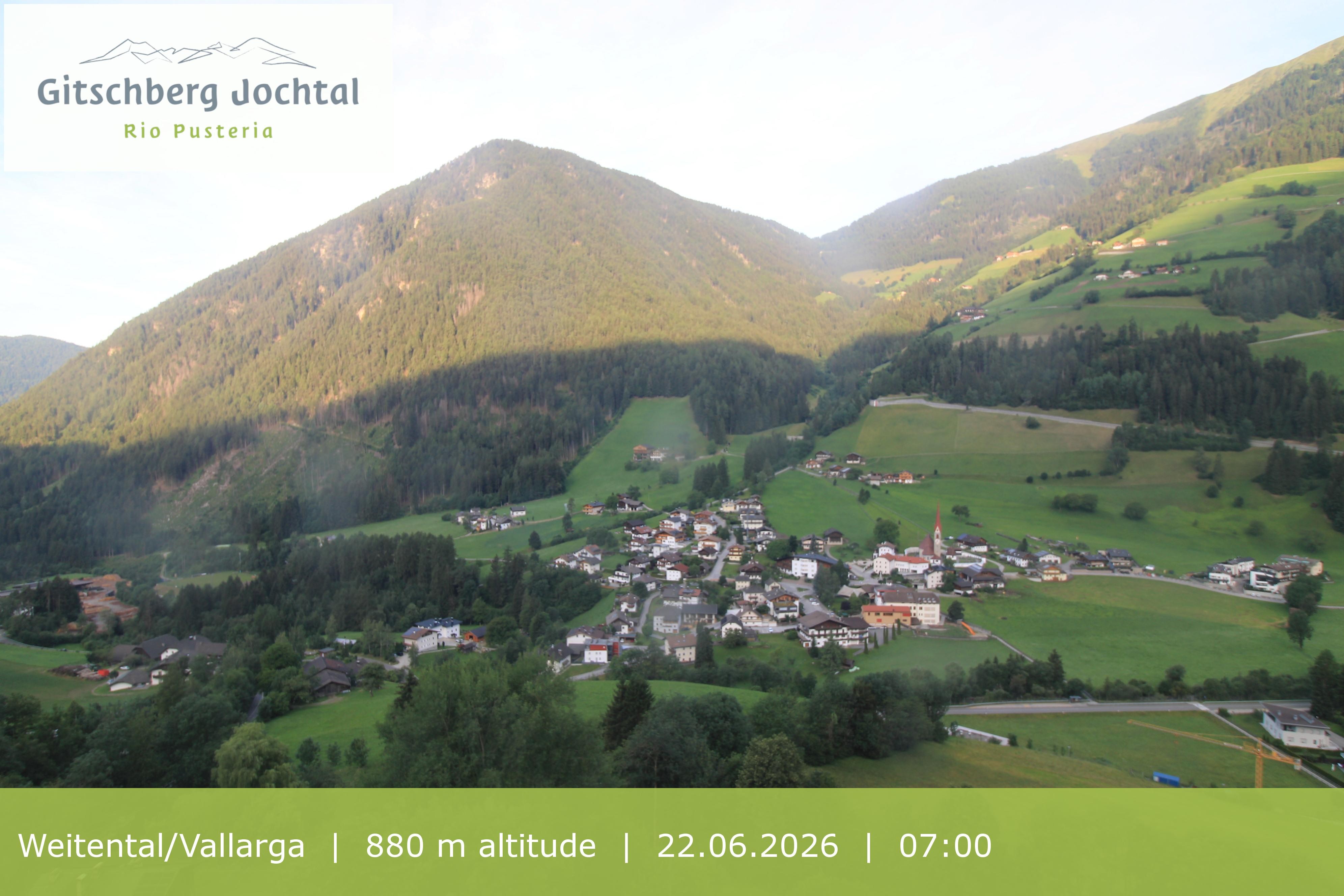 Archiv Foto Webcam Blick auf Weitental vom Gitschberg