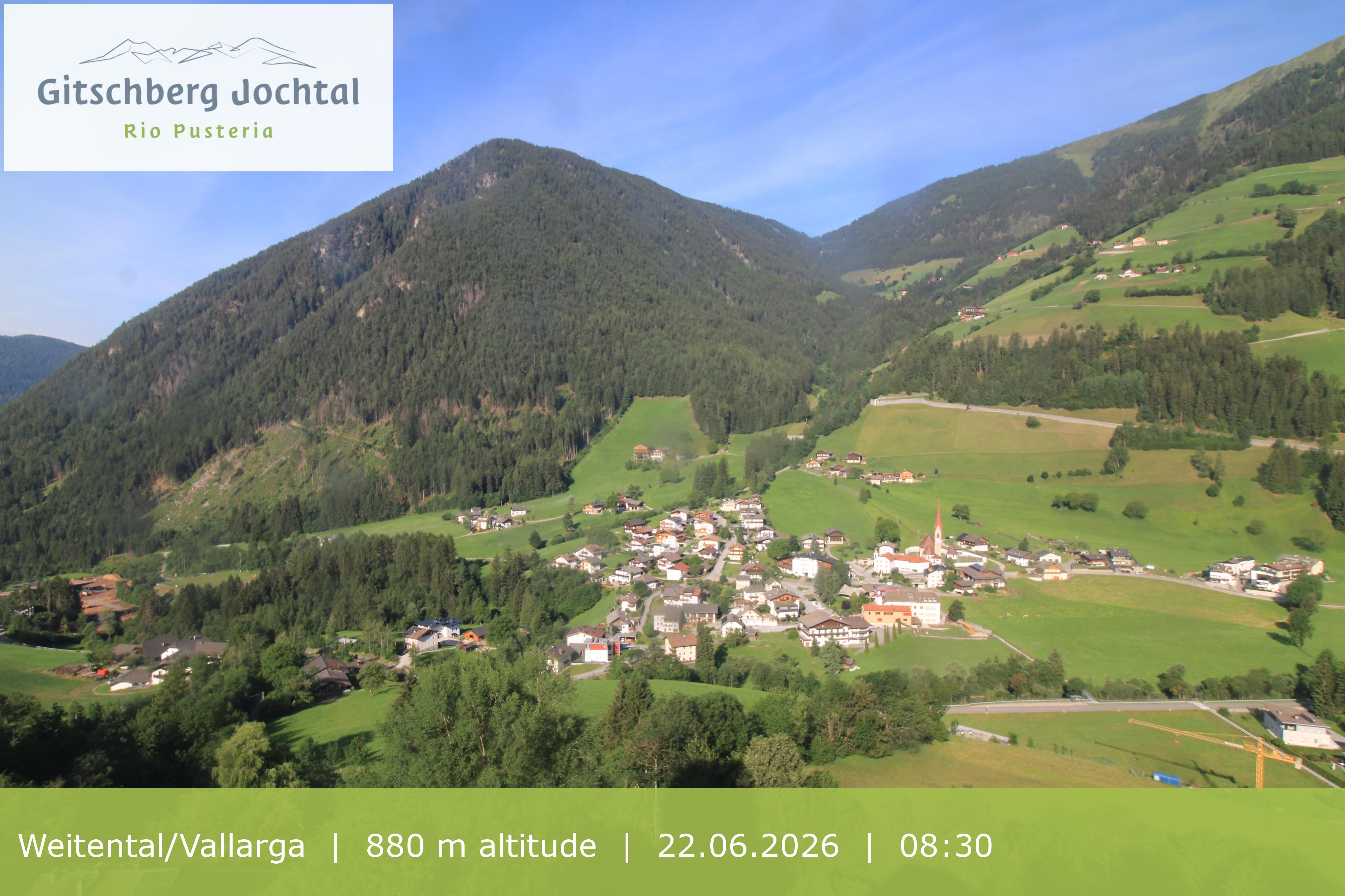 Archiv Foto Webcam Blick auf Weitental vom Gitschberg