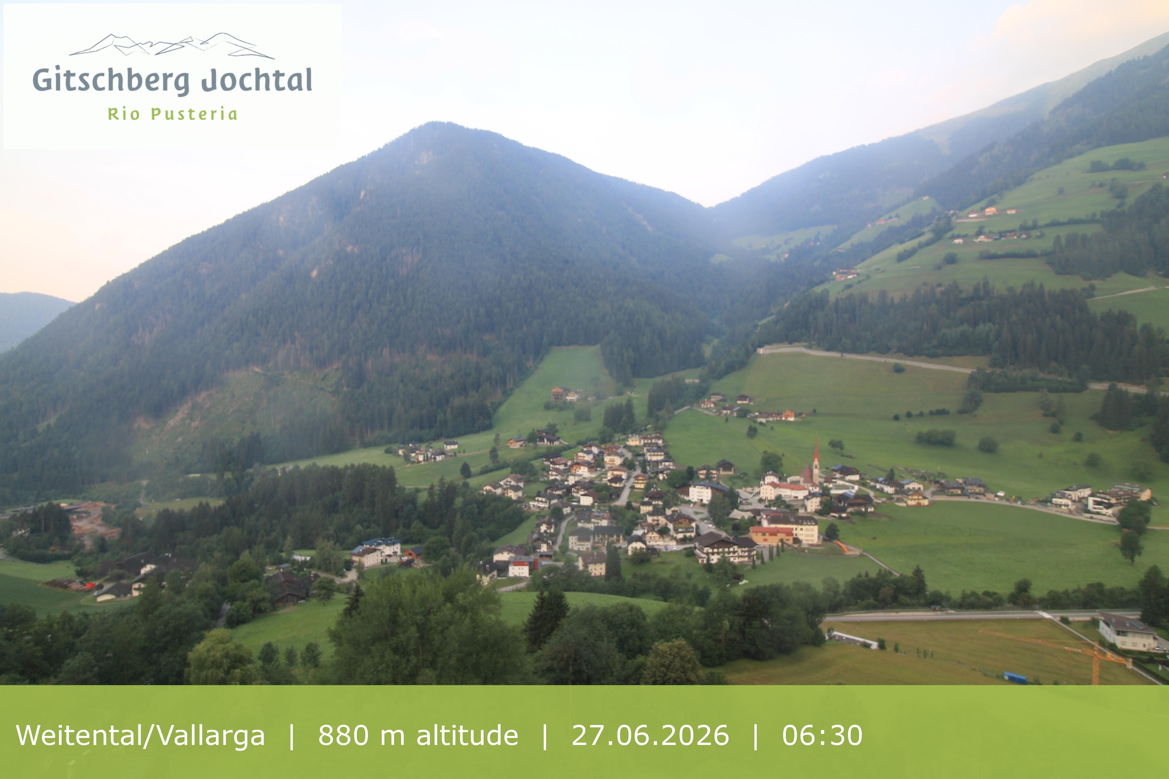 Archiv Foto Webcam Blick auf Weitental vom Gitschberg
