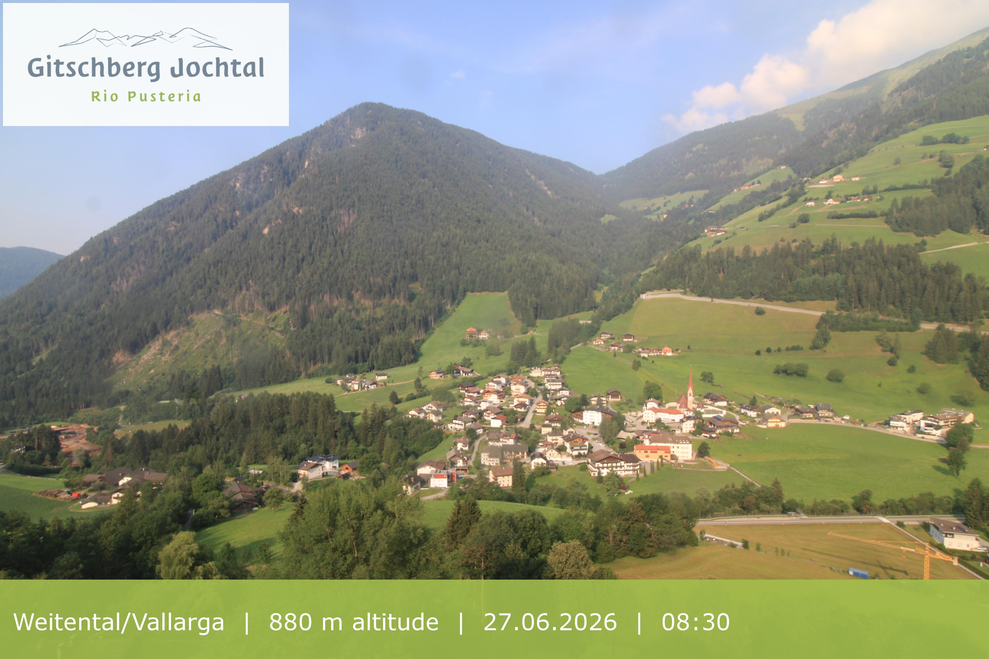 Archiv Foto Webcam Blick auf Weitental vom Gitschberg