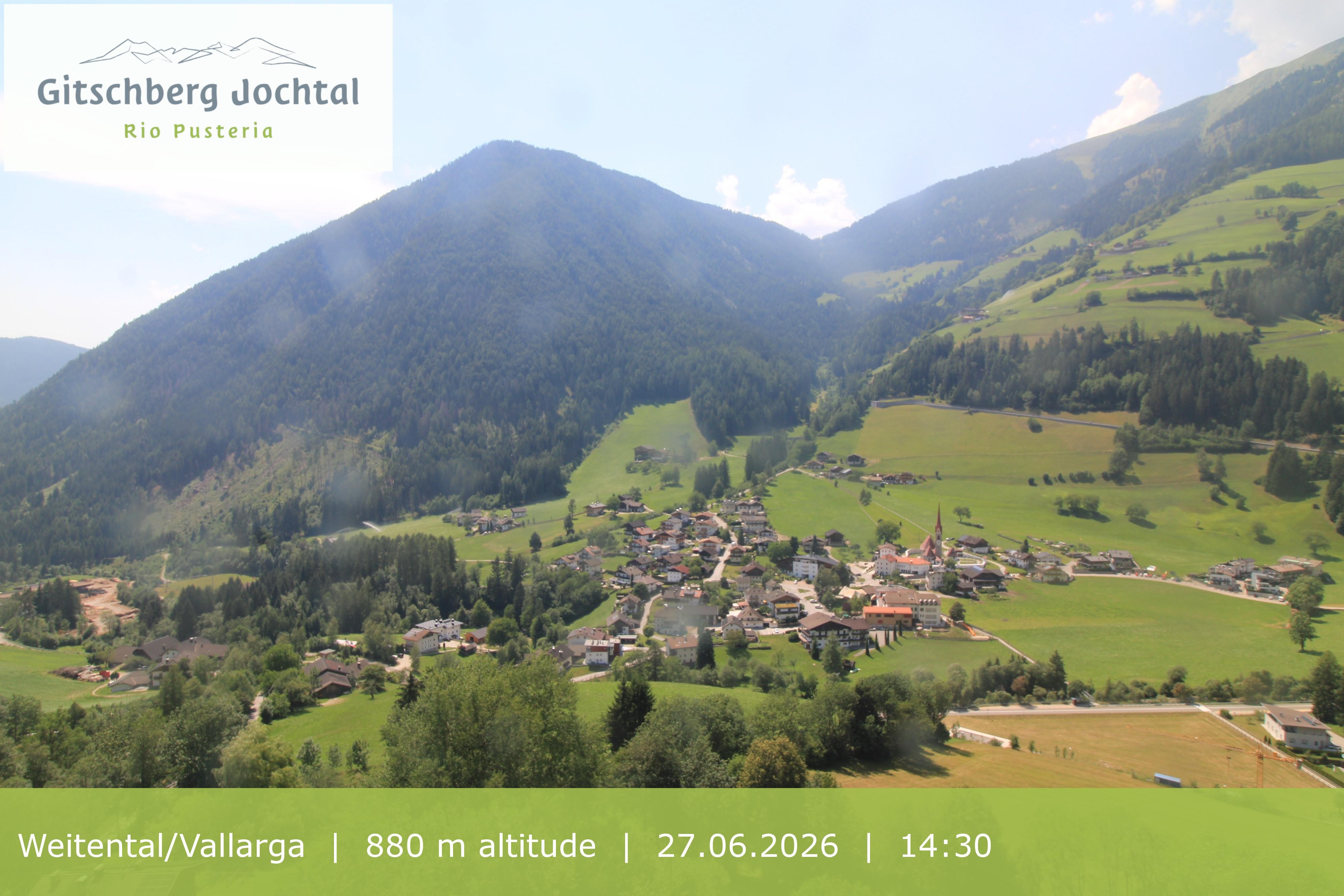 Archiv Foto Webcam Blick auf Weitental vom Gitschberg