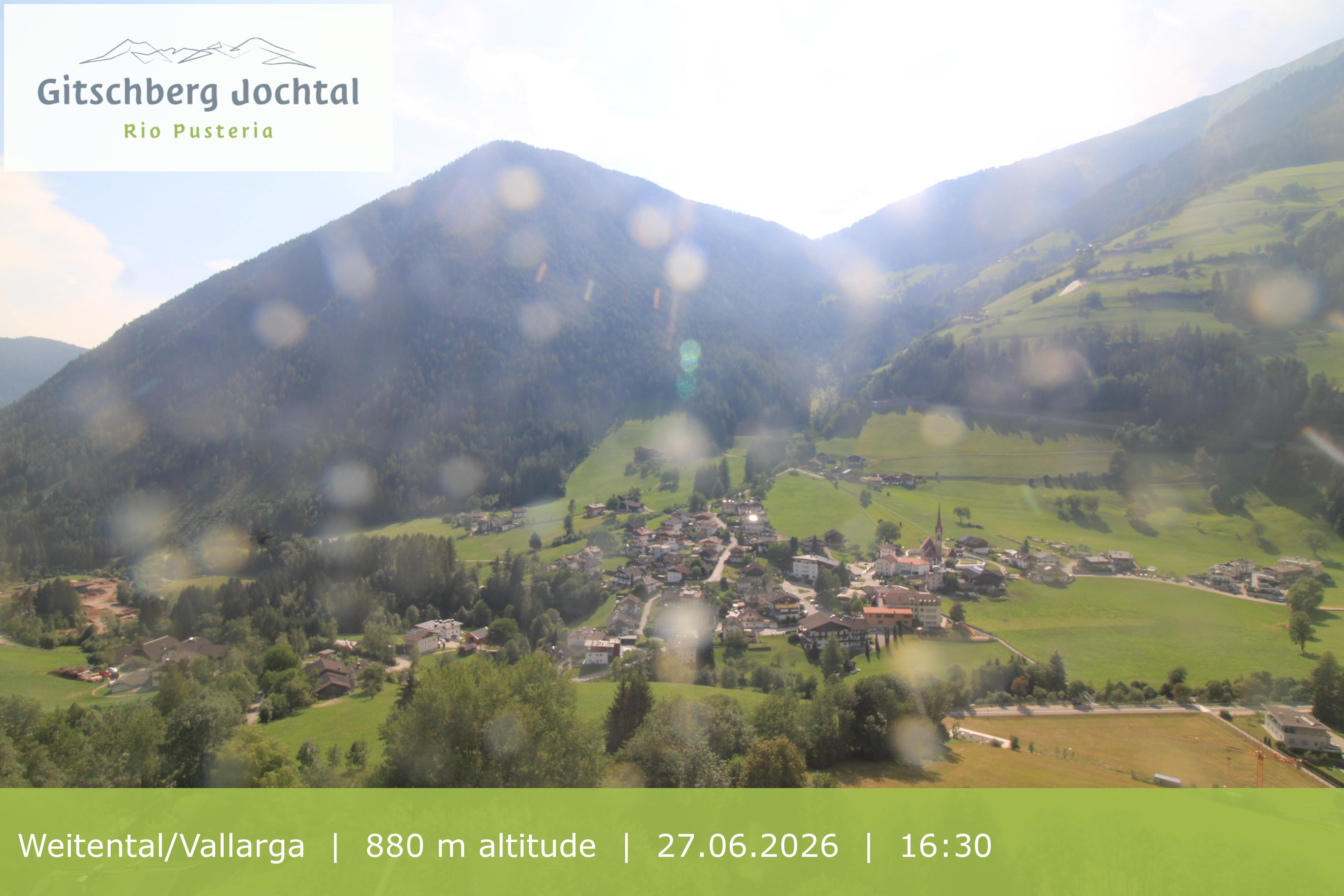 Archiv Foto Webcam Blick auf Weitental vom Gitschberg