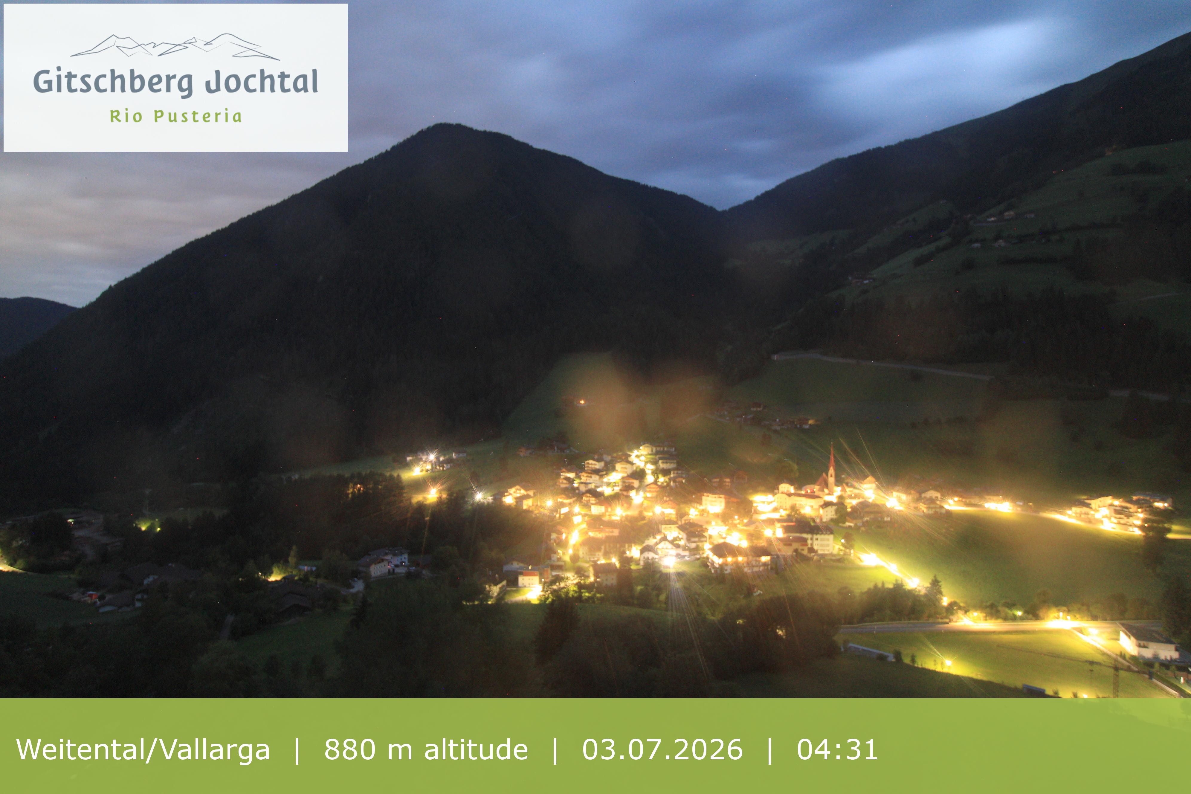 Archiv Foto Webcam Blick auf Weitental vom Gitschberg