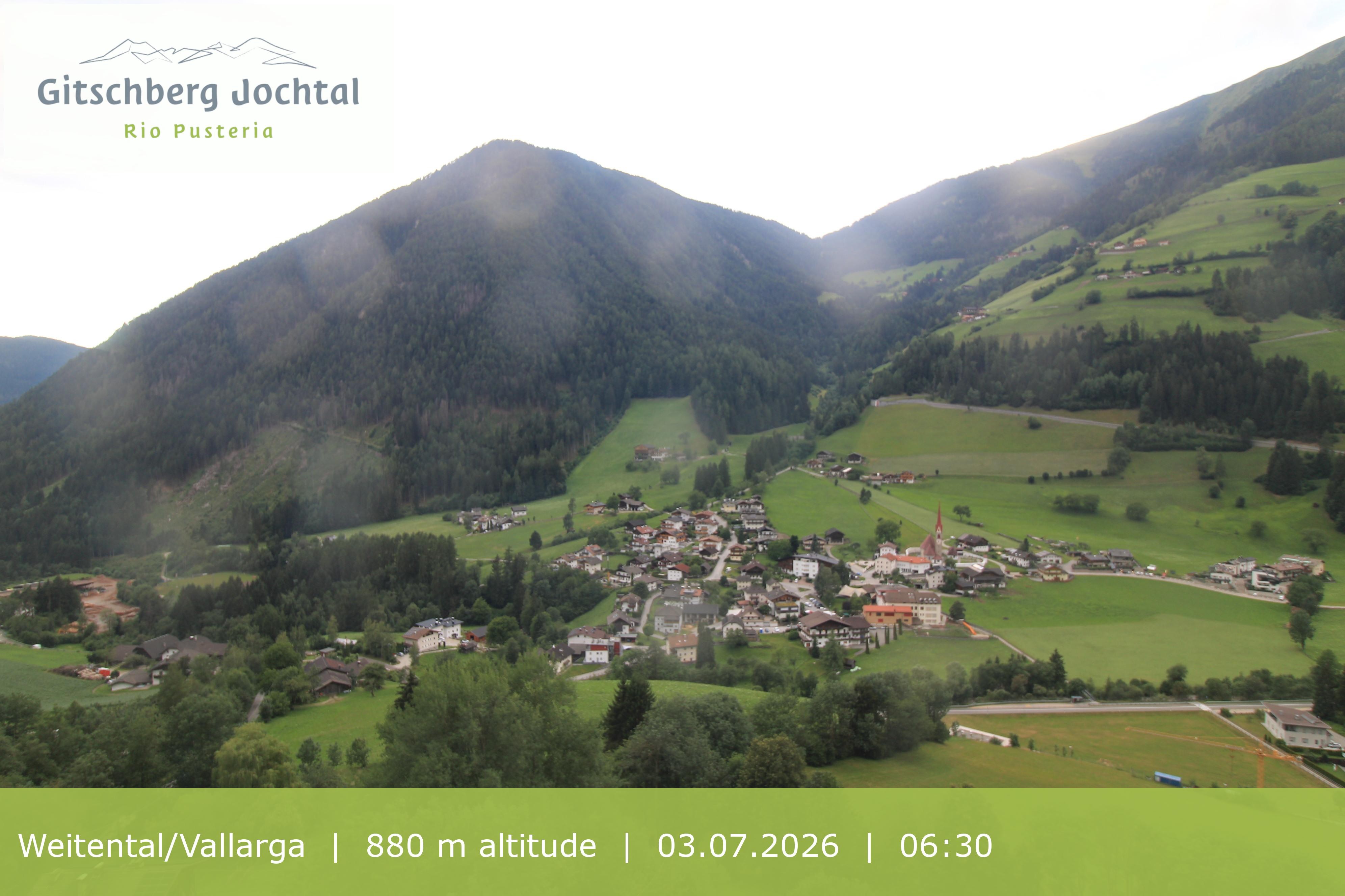Archiv Foto Webcam Blick auf Weitental vom Gitschberg