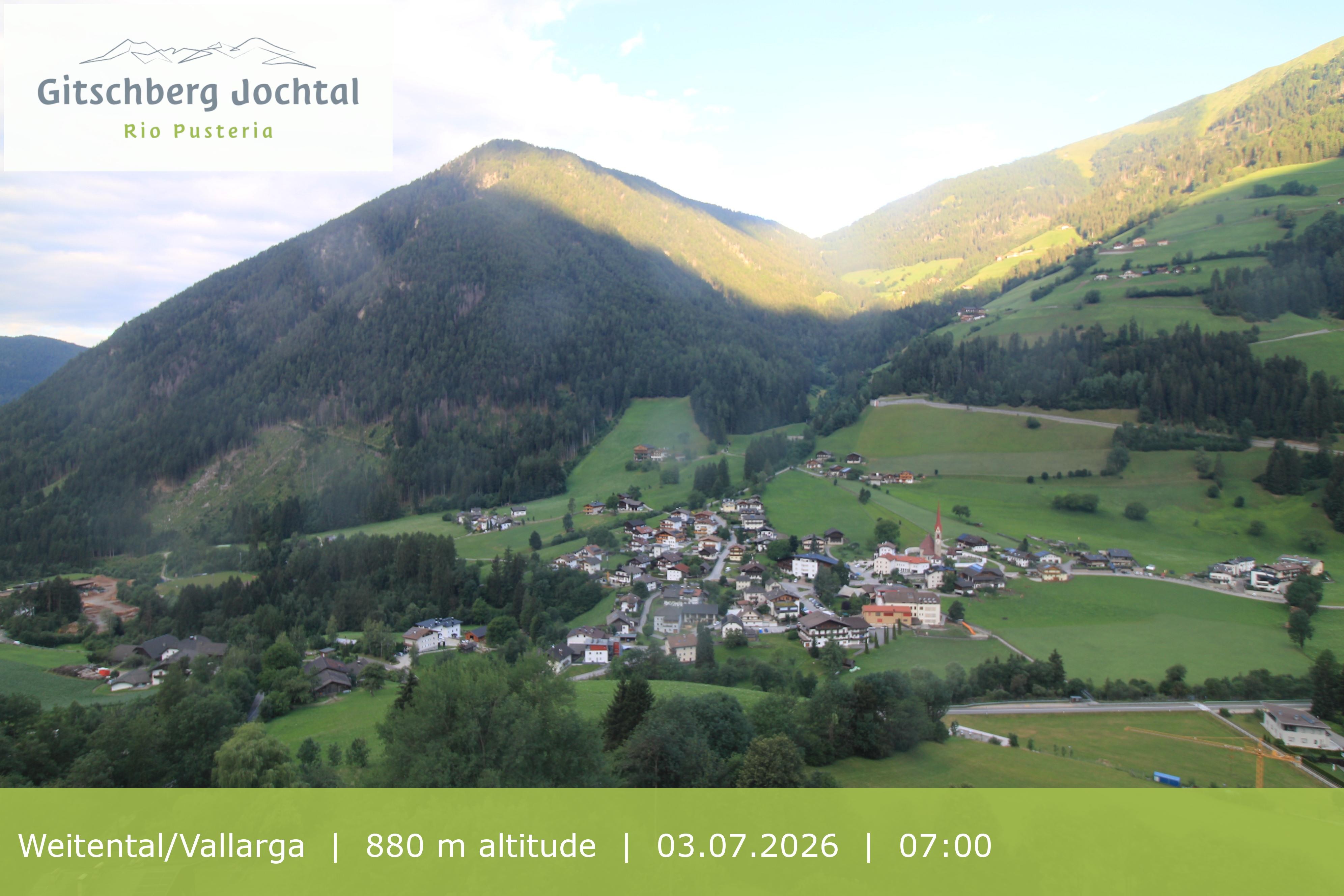 Archiv Foto Webcam Blick auf Weitental vom Gitschberg