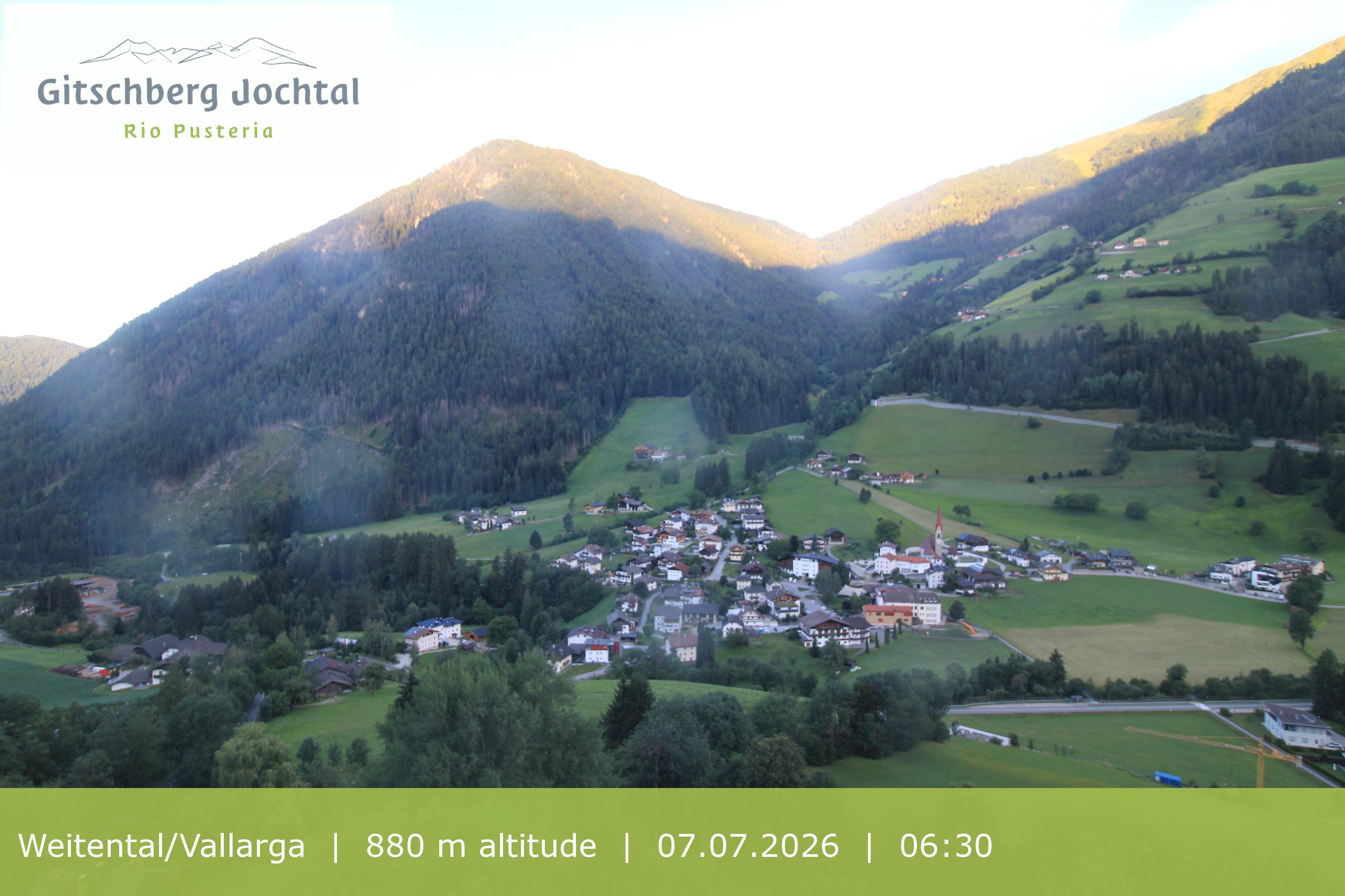 Archiv Foto Webcam Blick auf Weitental vom Gitschberg