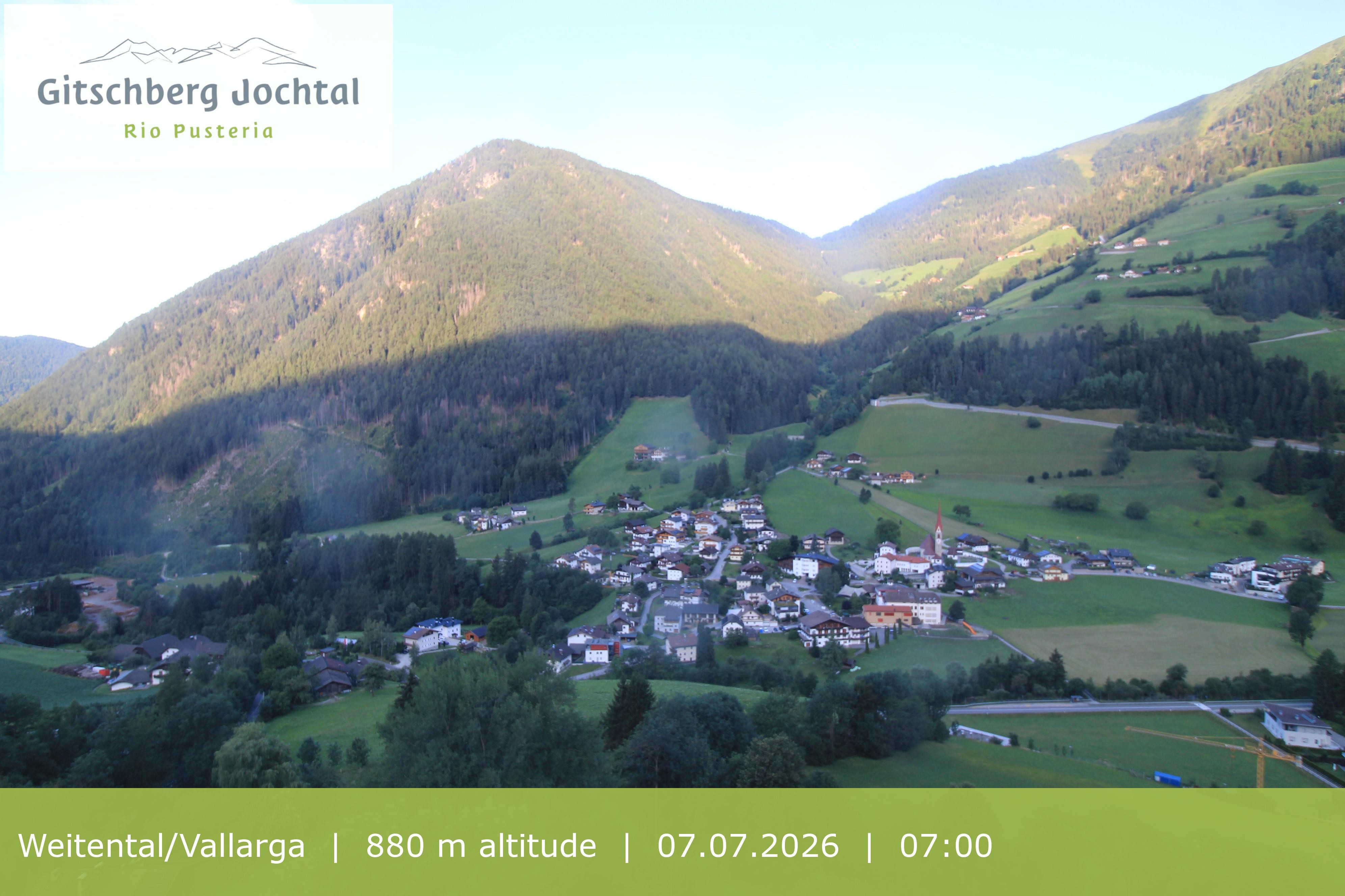 Archiv Foto Webcam Blick auf Weitental vom Gitschberg