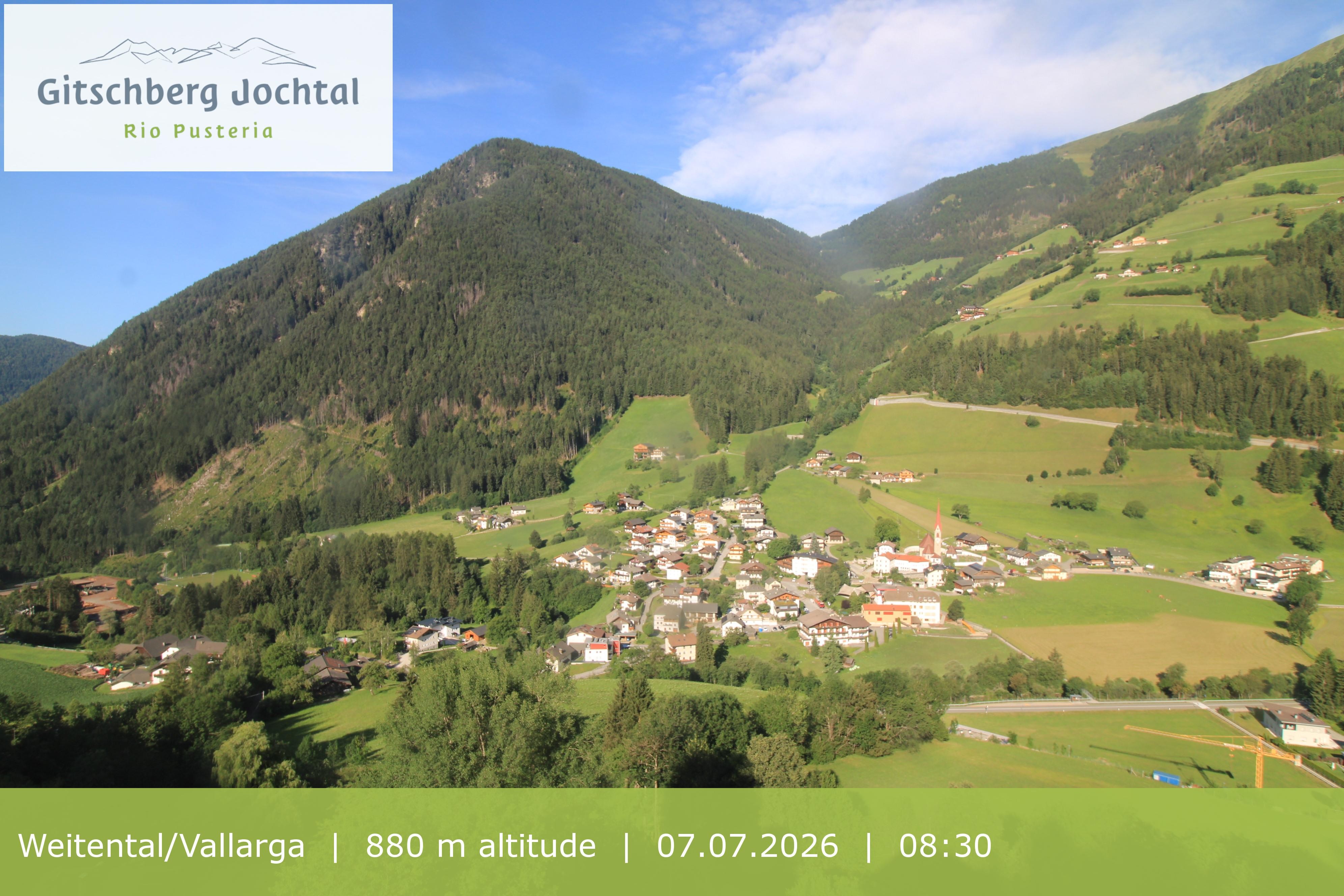 Archiv Foto Webcam Blick auf Weitental vom Gitschberg
