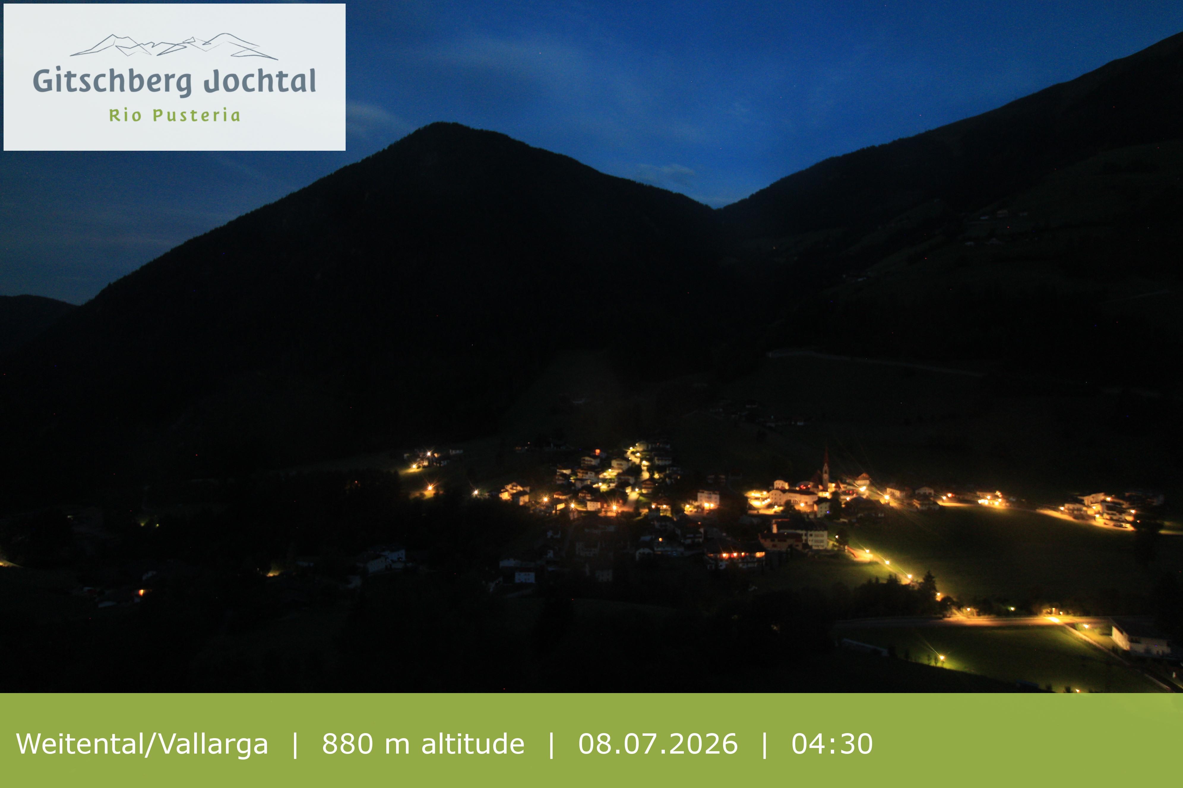 Archiv Foto Webcam Blick auf Weitental vom Gitschberg