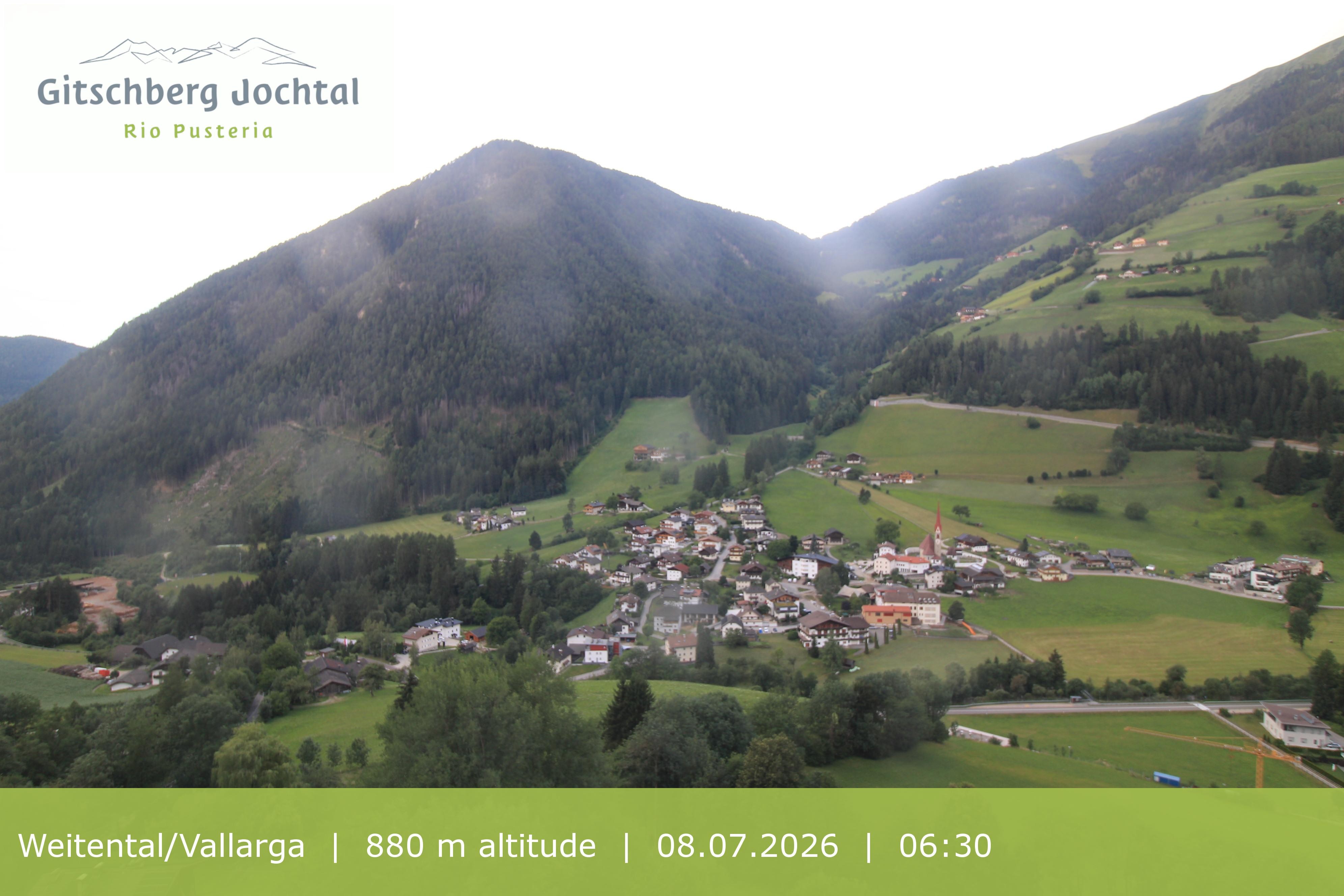 Archiv Foto Webcam Blick auf Weitental vom Gitschberg