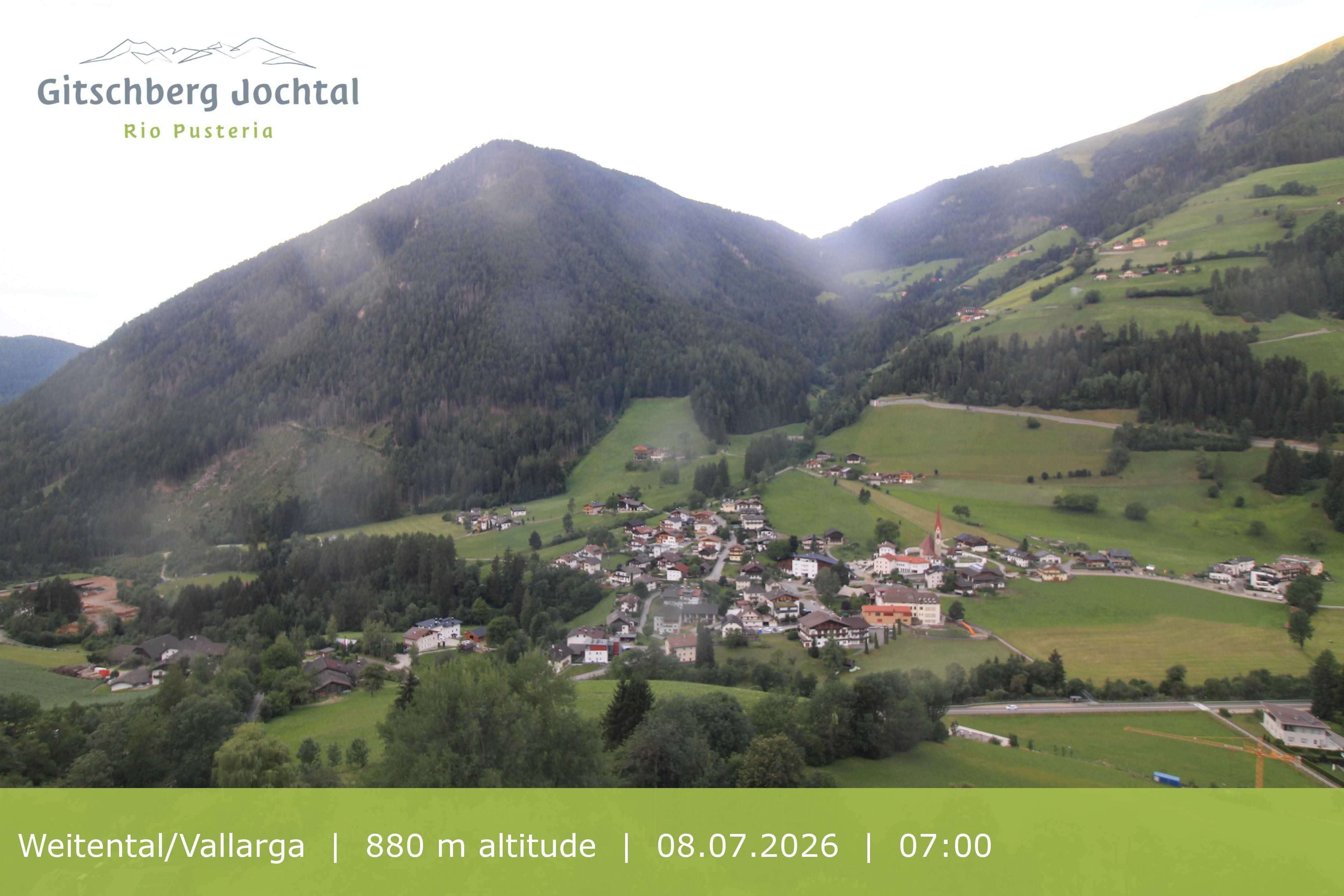 Archiv Foto Webcam Blick auf Weitental vom Gitschberg