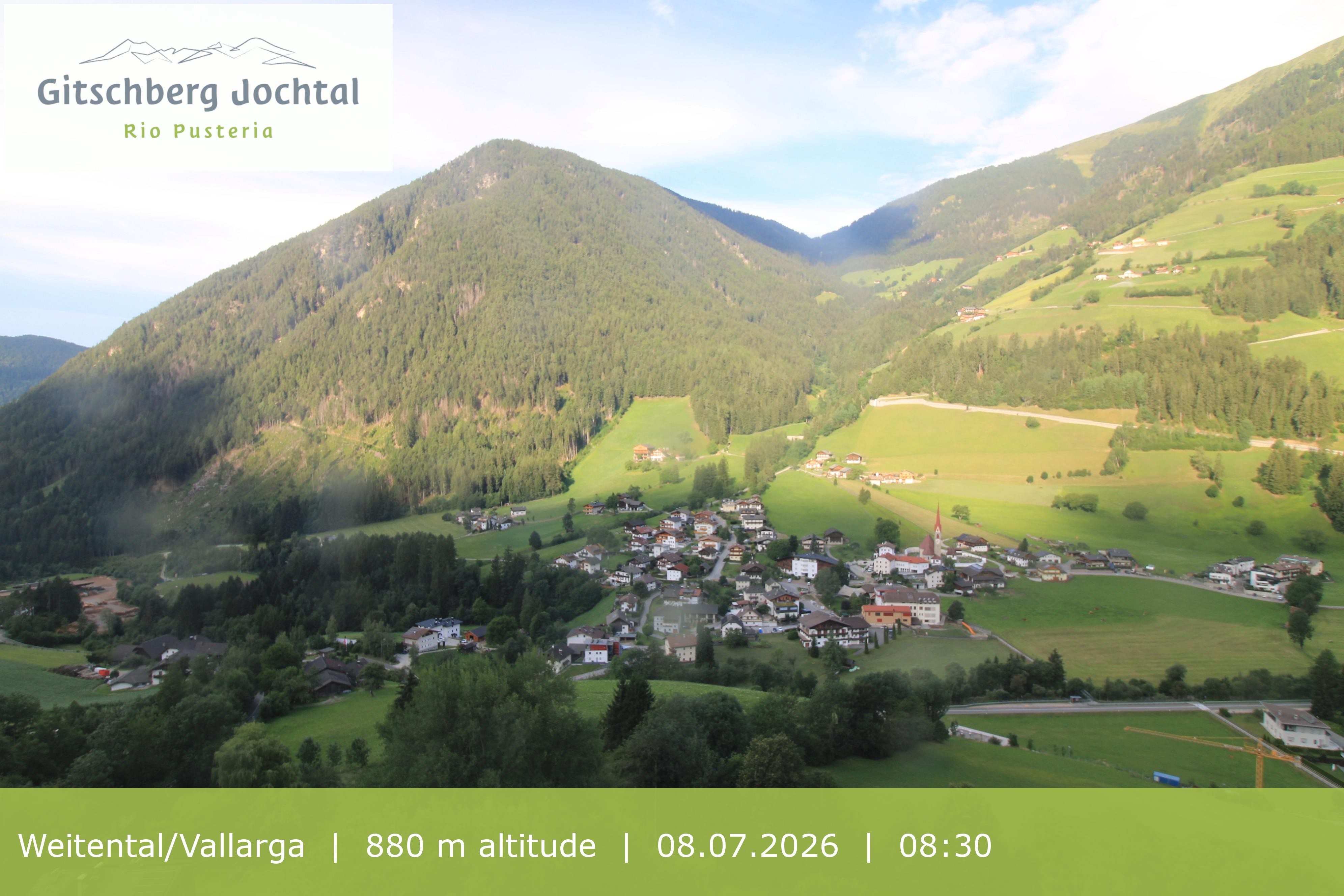Archiv Foto Webcam Blick auf Weitental vom Gitschberg