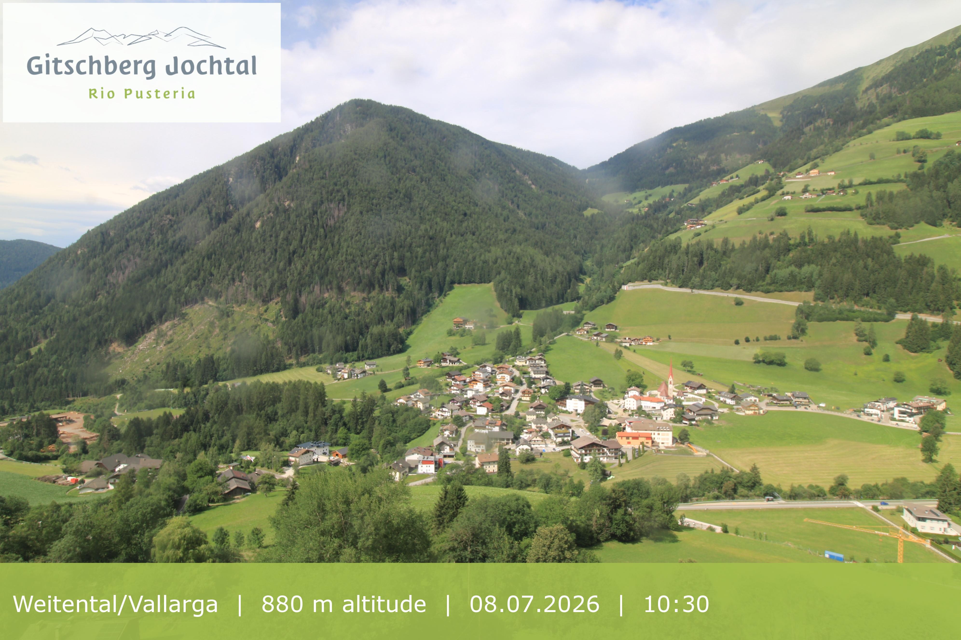 Archiv Foto Webcam Blick auf Weitental vom Gitschberg
