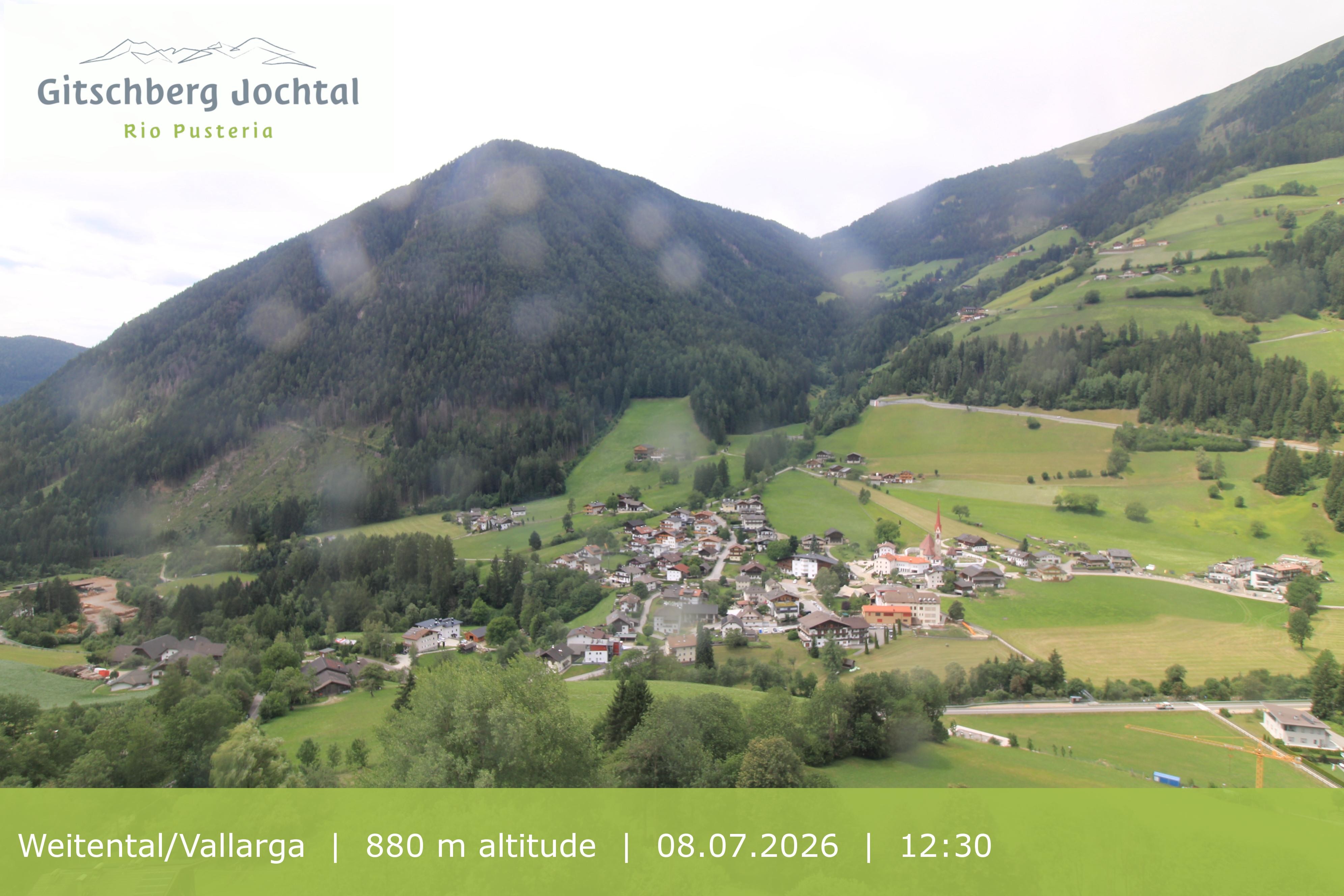 Archiv Foto Webcam Blick auf Weitental vom Gitschberg