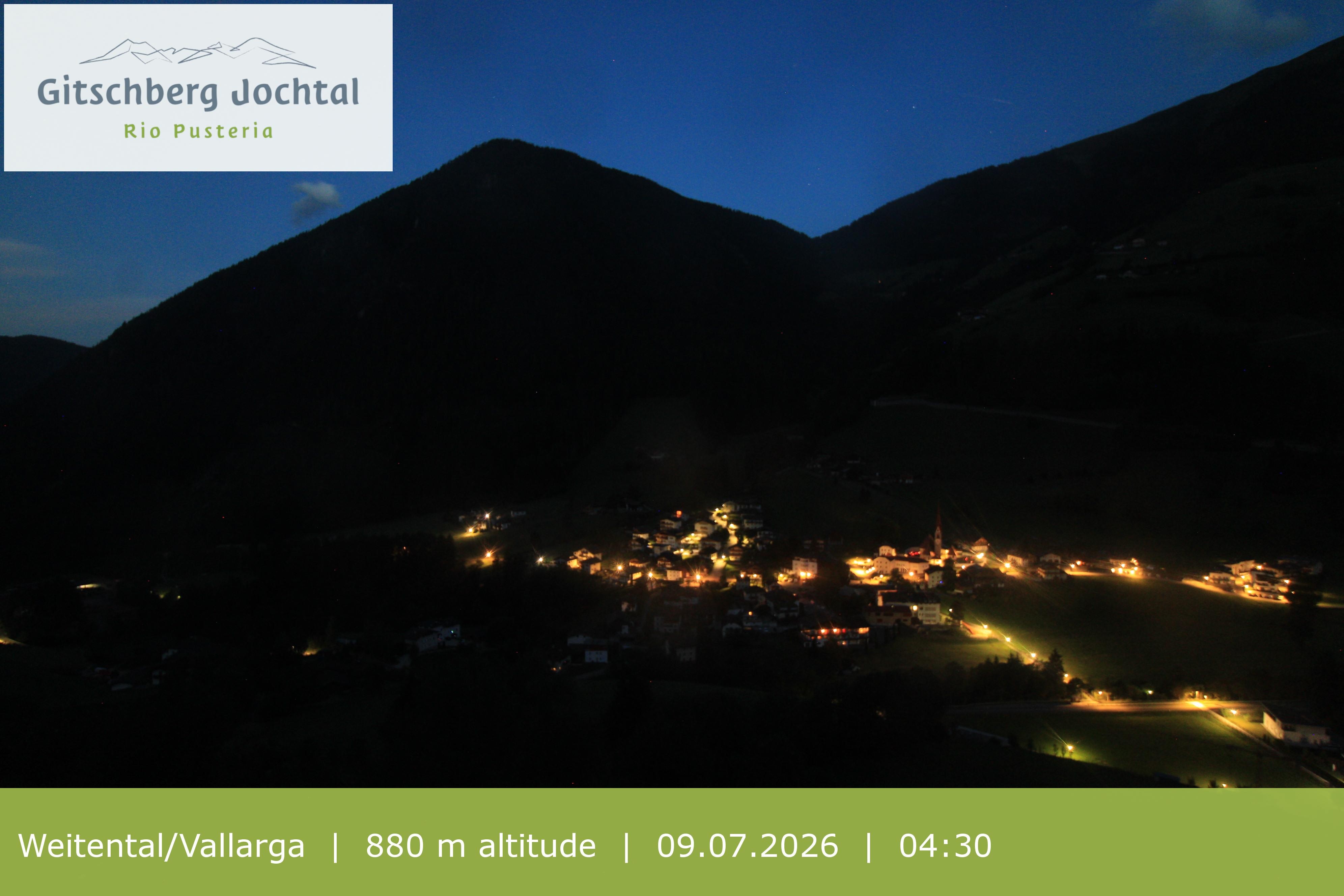 Archiv Foto Webcam Blick auf Weitental vom Gitschberg
