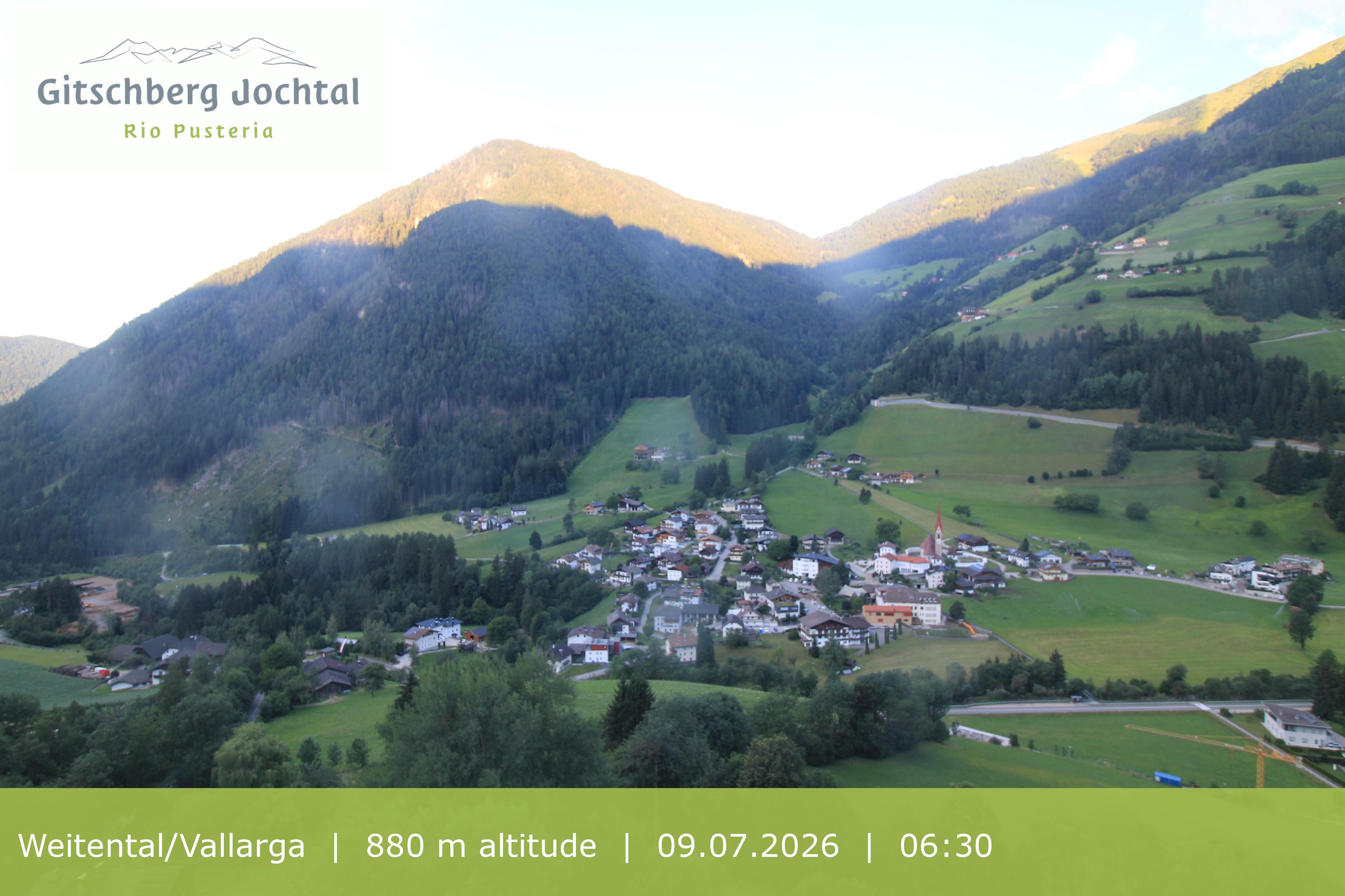 Archiv Foto Webcam Blick auf Weitental vom Gitschberg