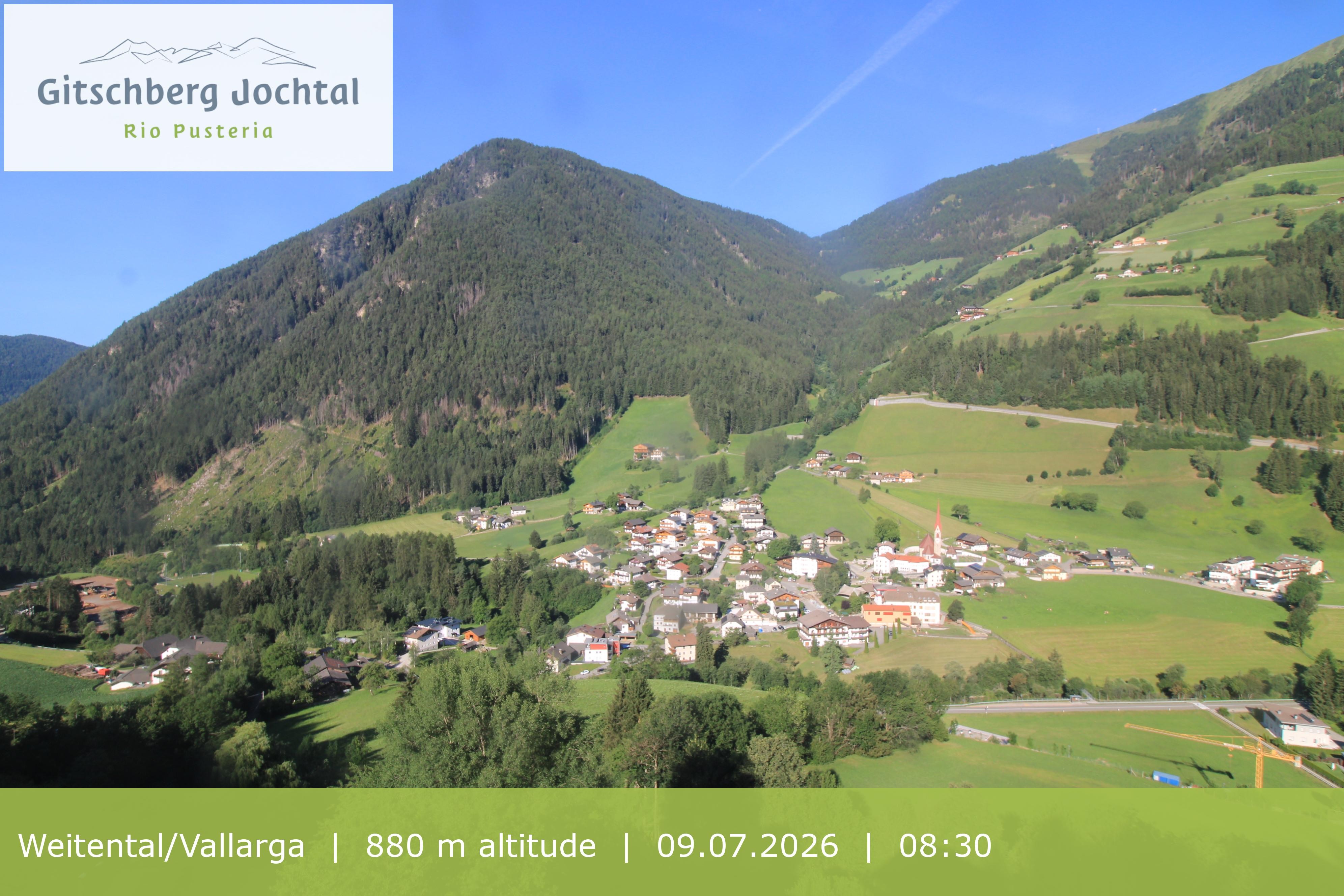 Archiv Foto Webcam Blick auf Weitental vom Gitschberg