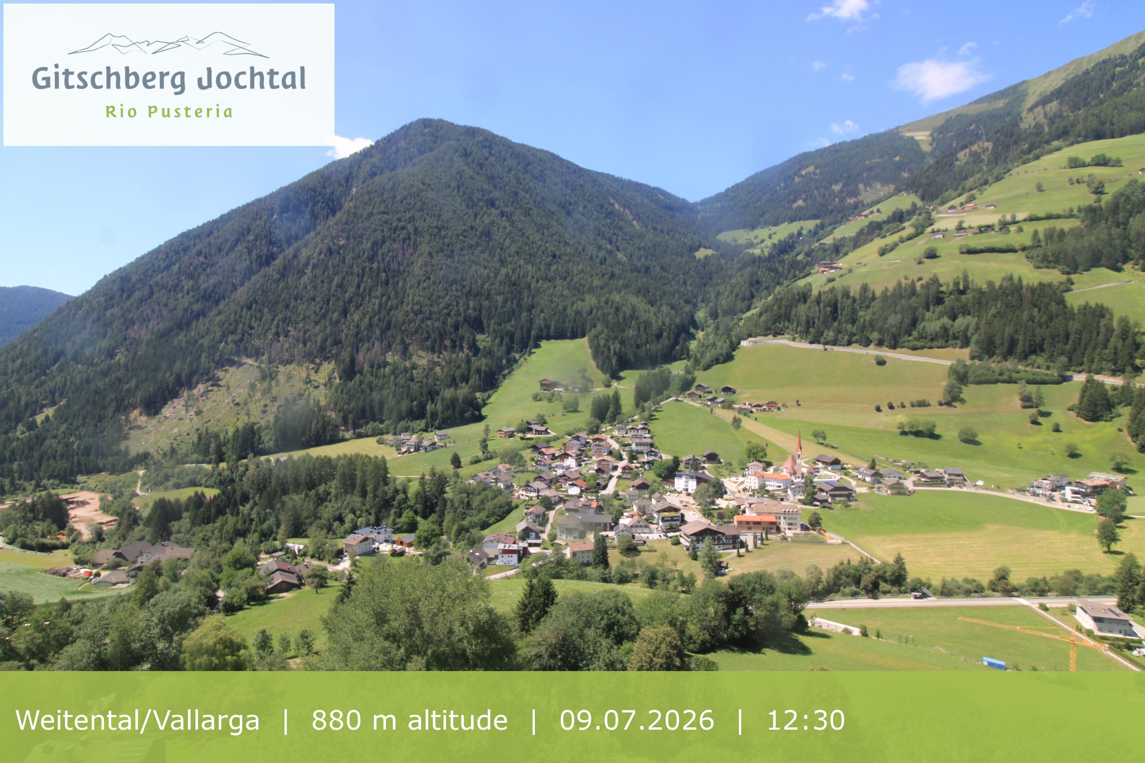 Archiv Foto Webcam Blick auf Weitental vom Gitschberg
