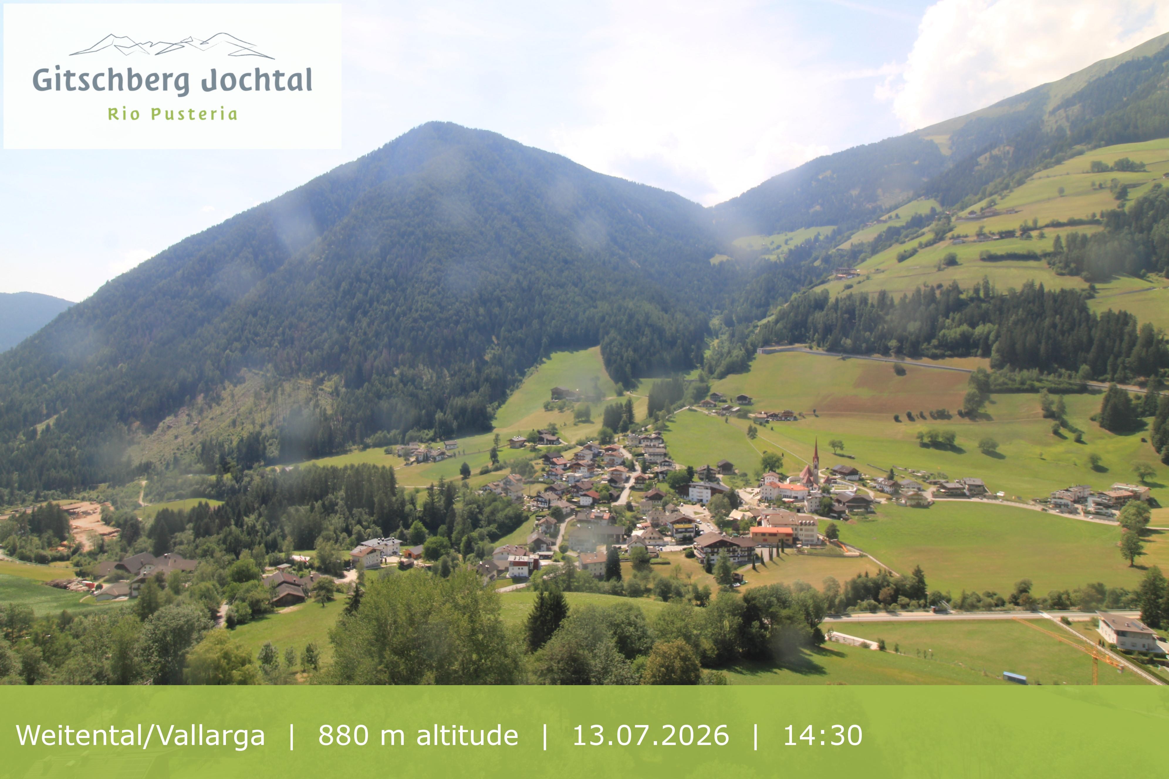 Archiv Foto Webcam Blick auf Weitental vom Gitschberg