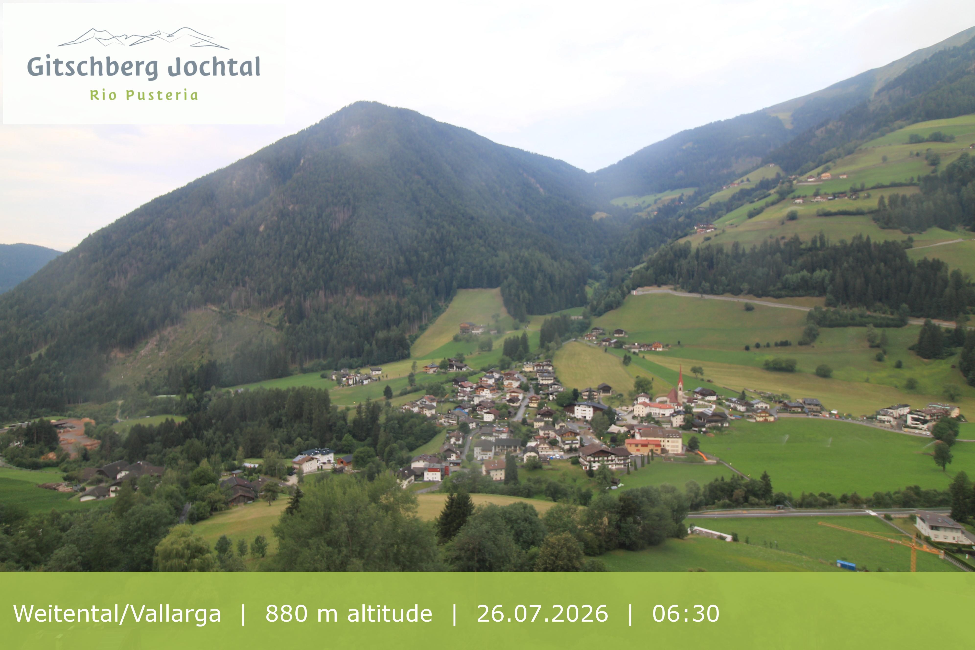 Archiv Foto Webcam Blick auf Weitental vom Gitschberg