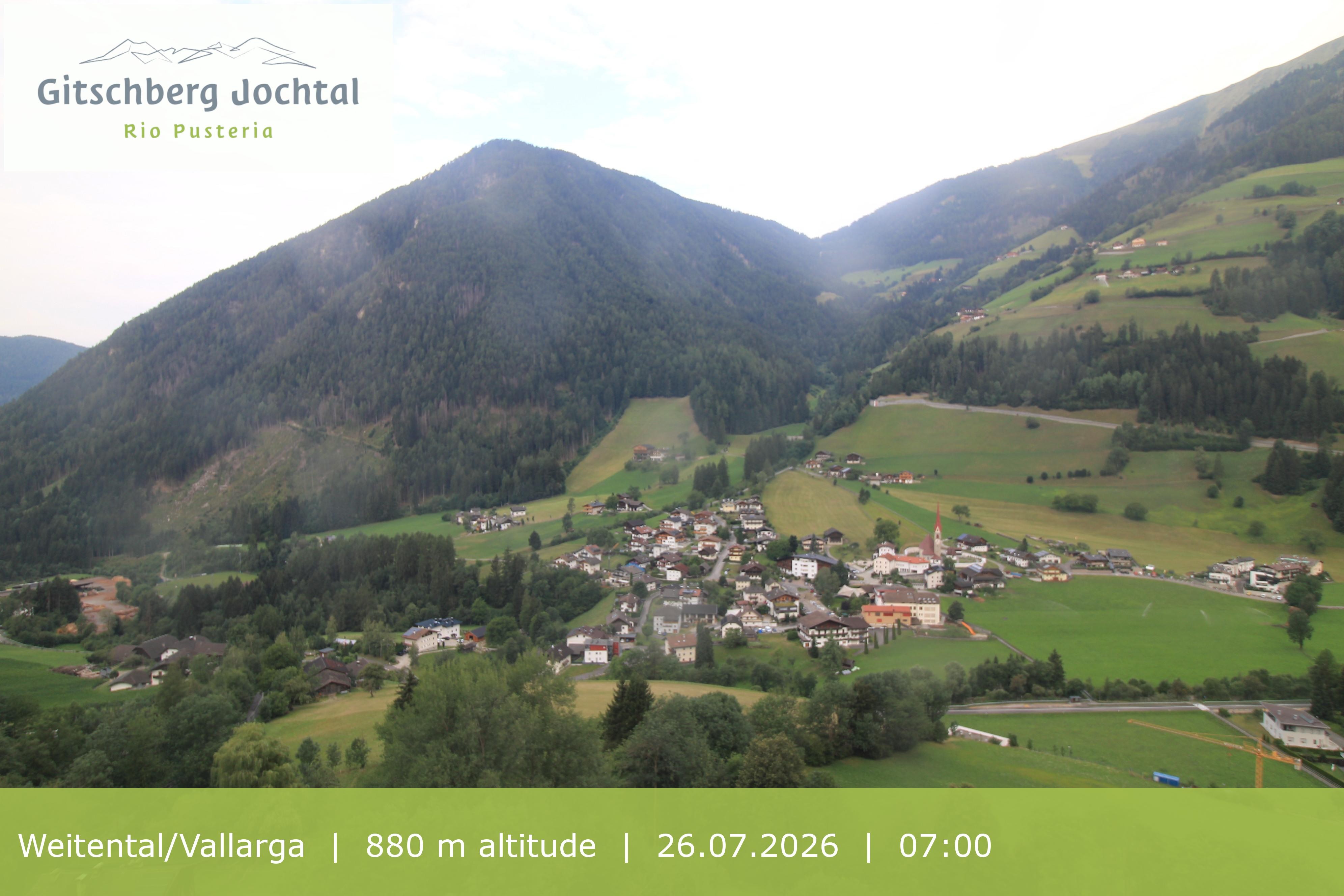 Archiv Foto Webcam Blick auf Weitental vom Gitschberg