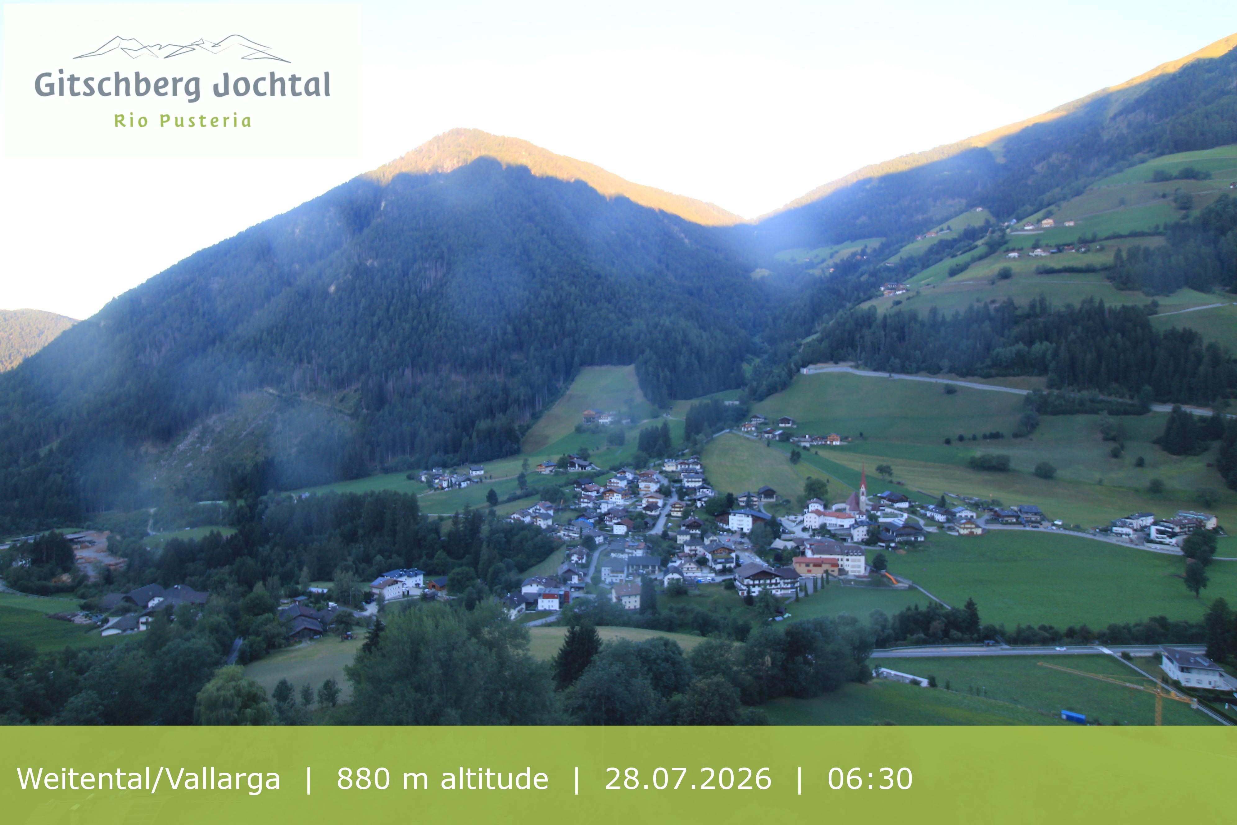 Archiv Foto Webcam Blick auf Weitental vom Gitschberg