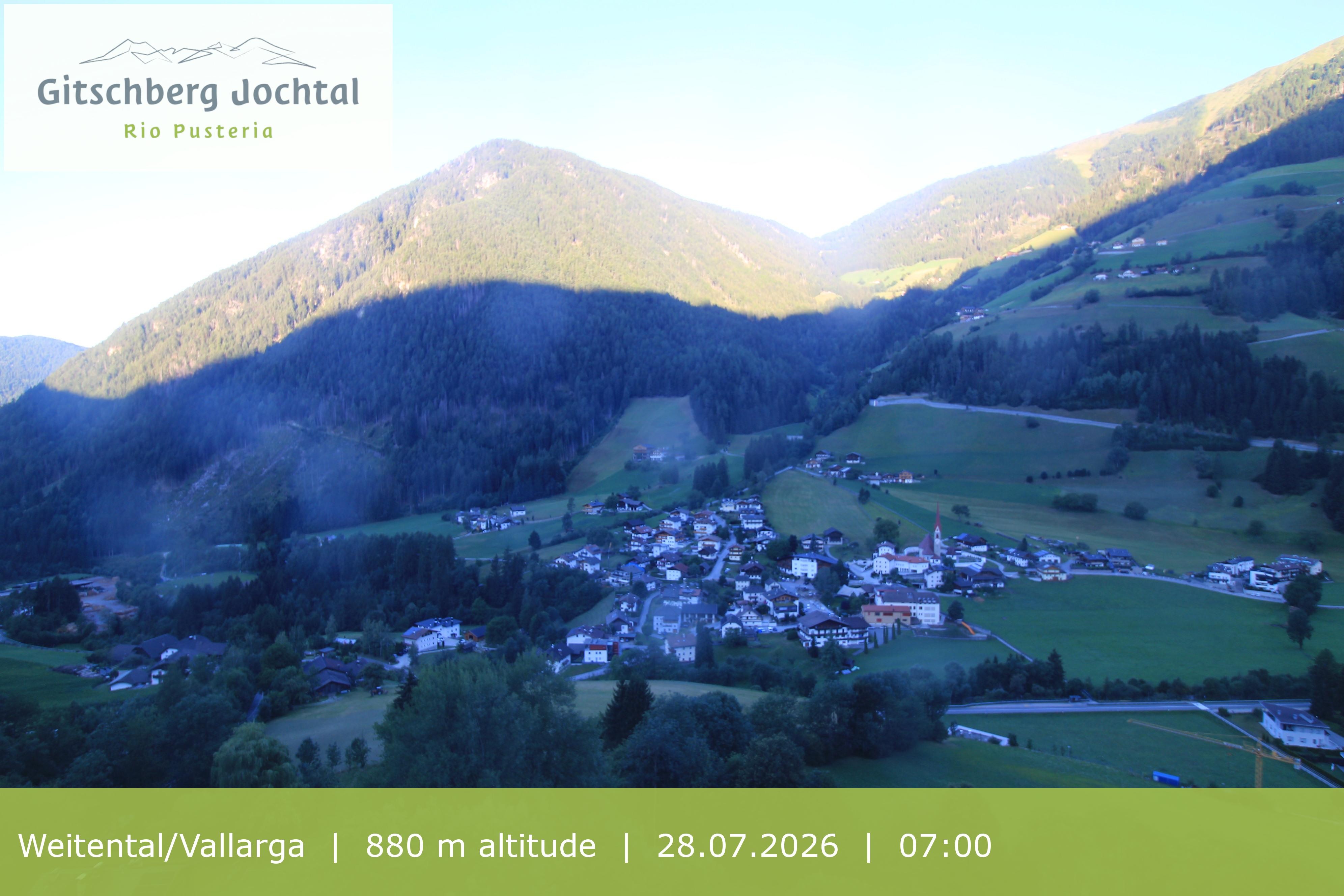 Archiv Foto Webcam Blick auf Weitental vom Gitschberg
