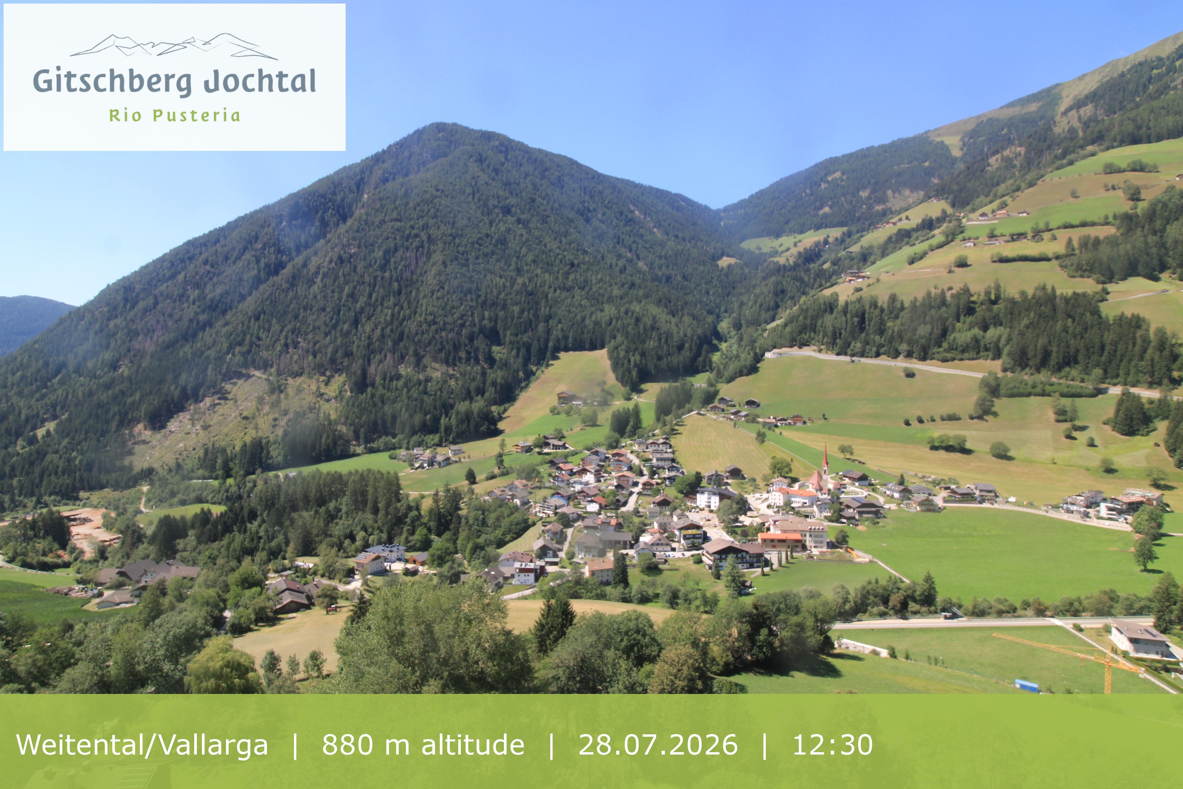 Archiv Foto Webcam Blick auf Weitental vom Gitschberg