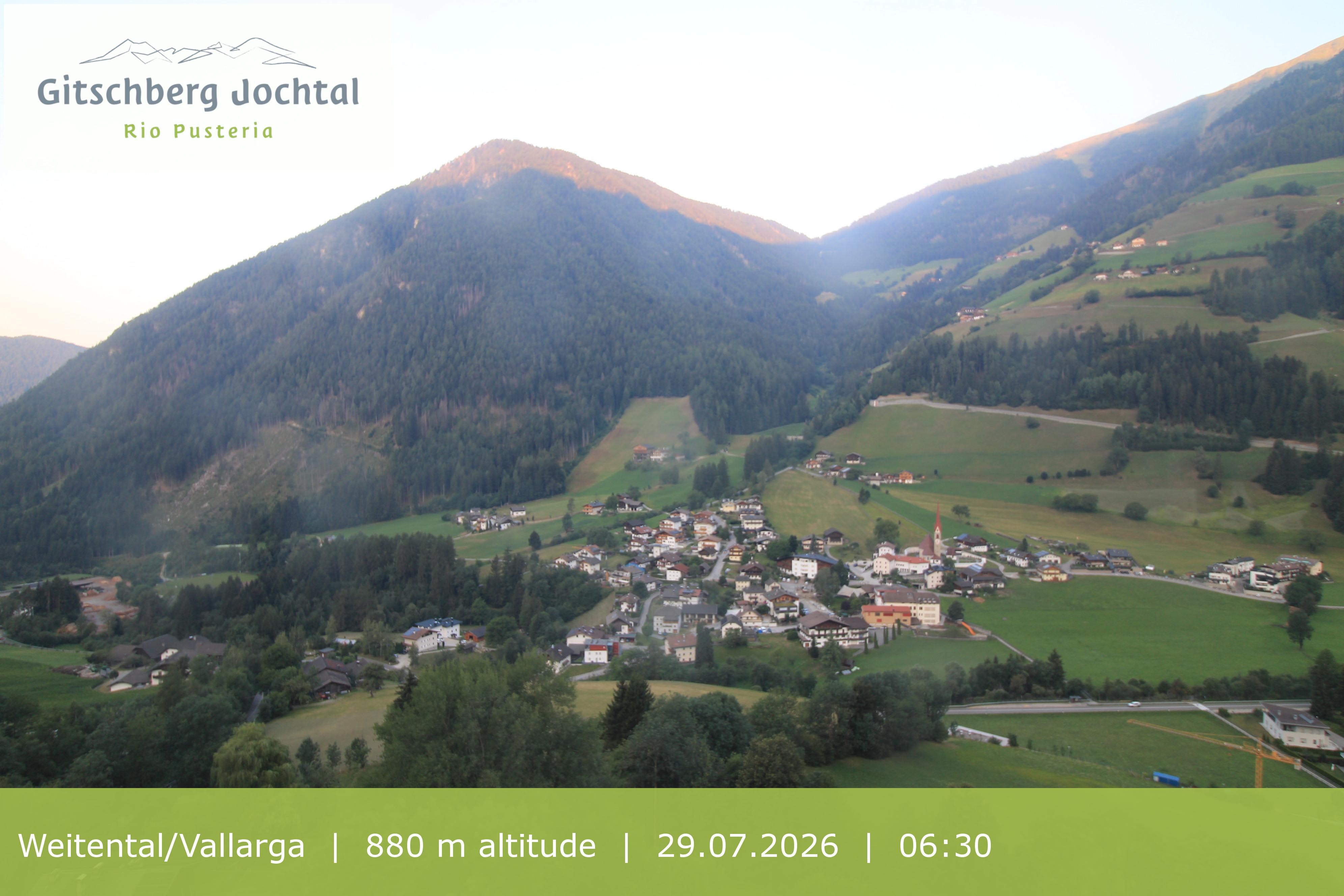Archiv Foto Webcam Blick auf Weitental vom Gitschberg