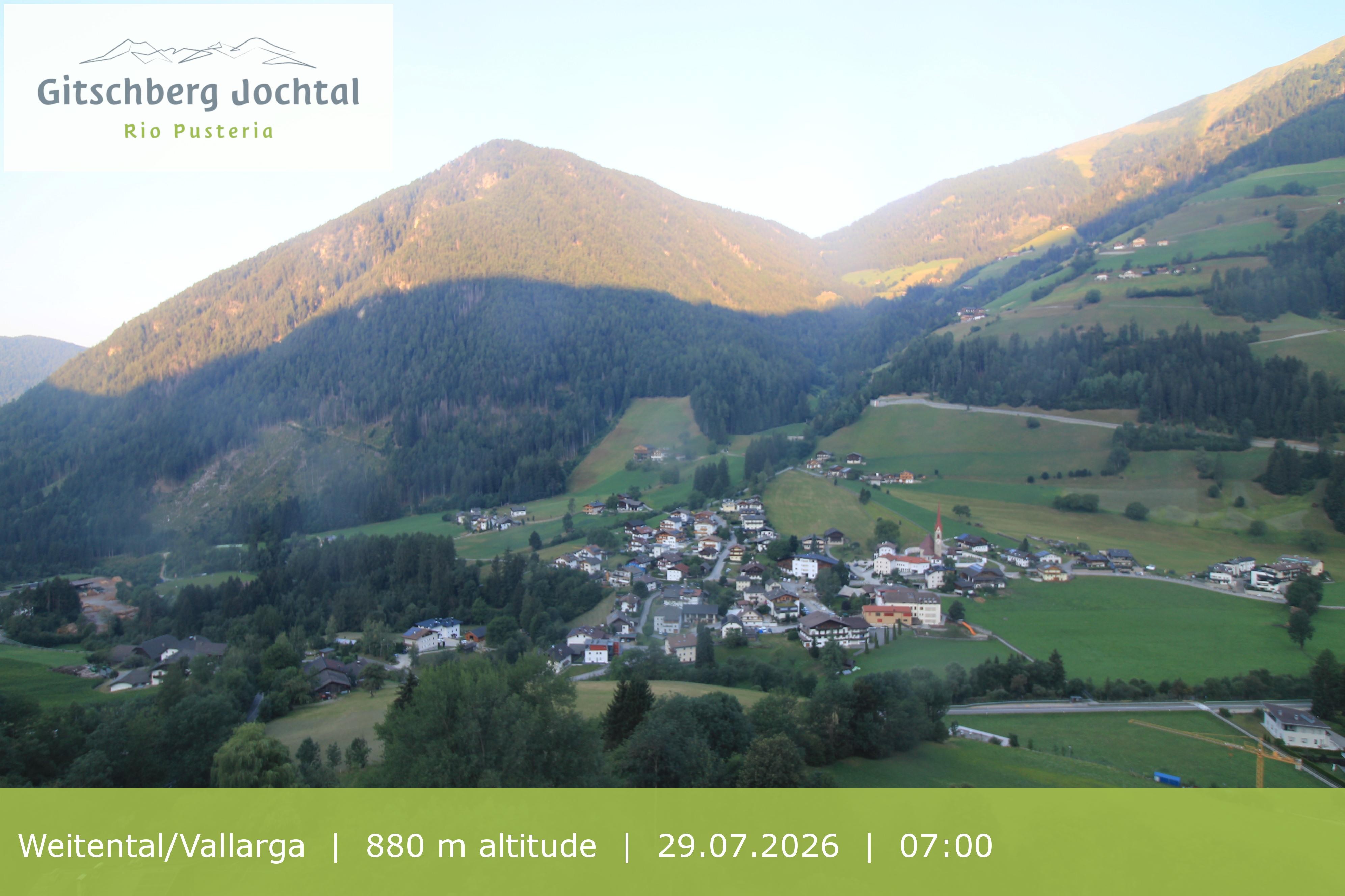 Archiv Foto Webcam Blick auf Weitental vom Gitschberg