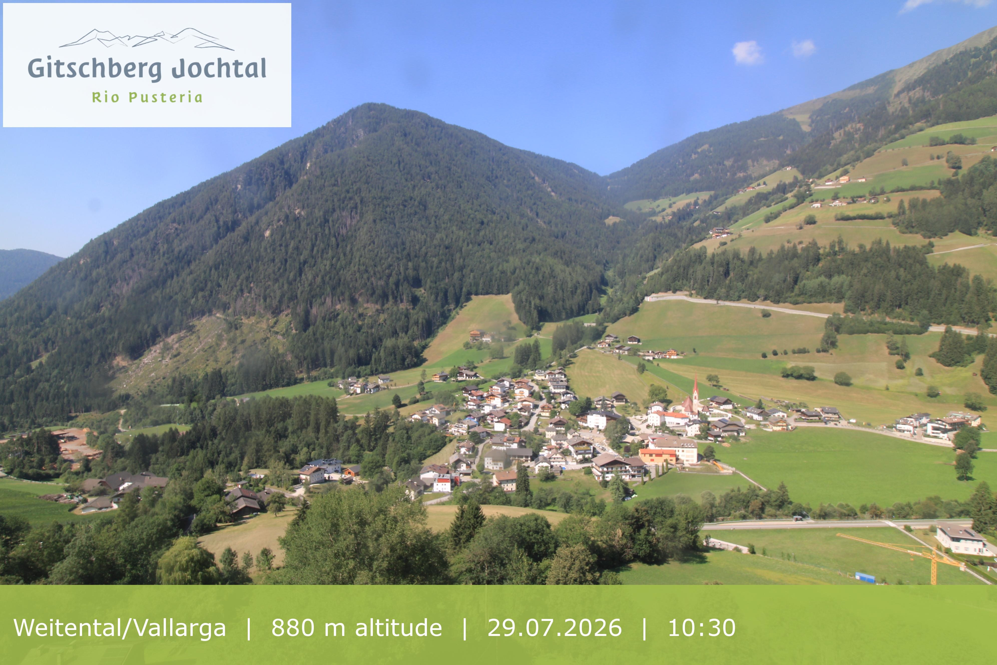 Archiv Foto Webcam Blick auf Weitental vom Gitschberg