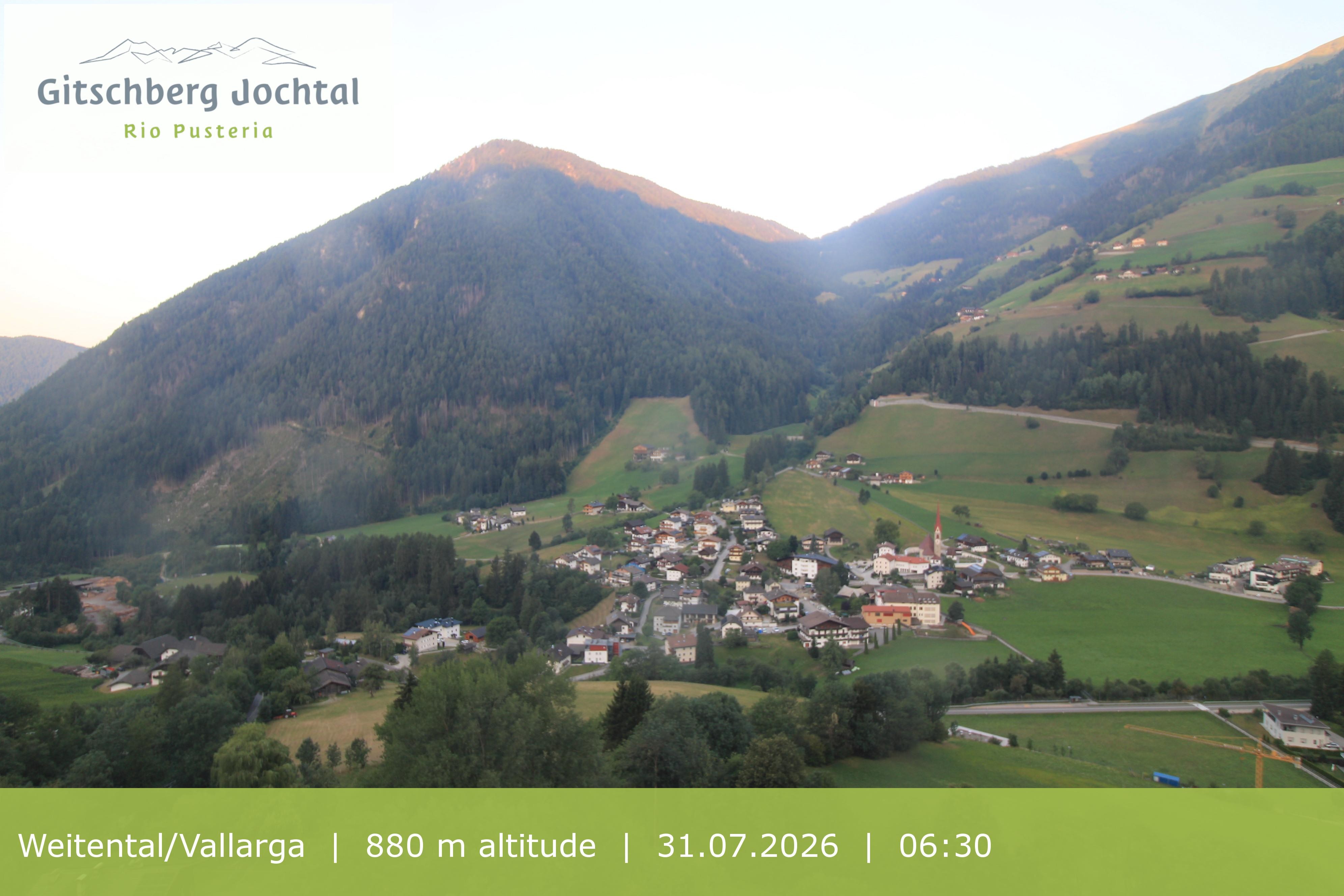 Archiv Foto Webcam Blick auf Weitental vom Gitschberg