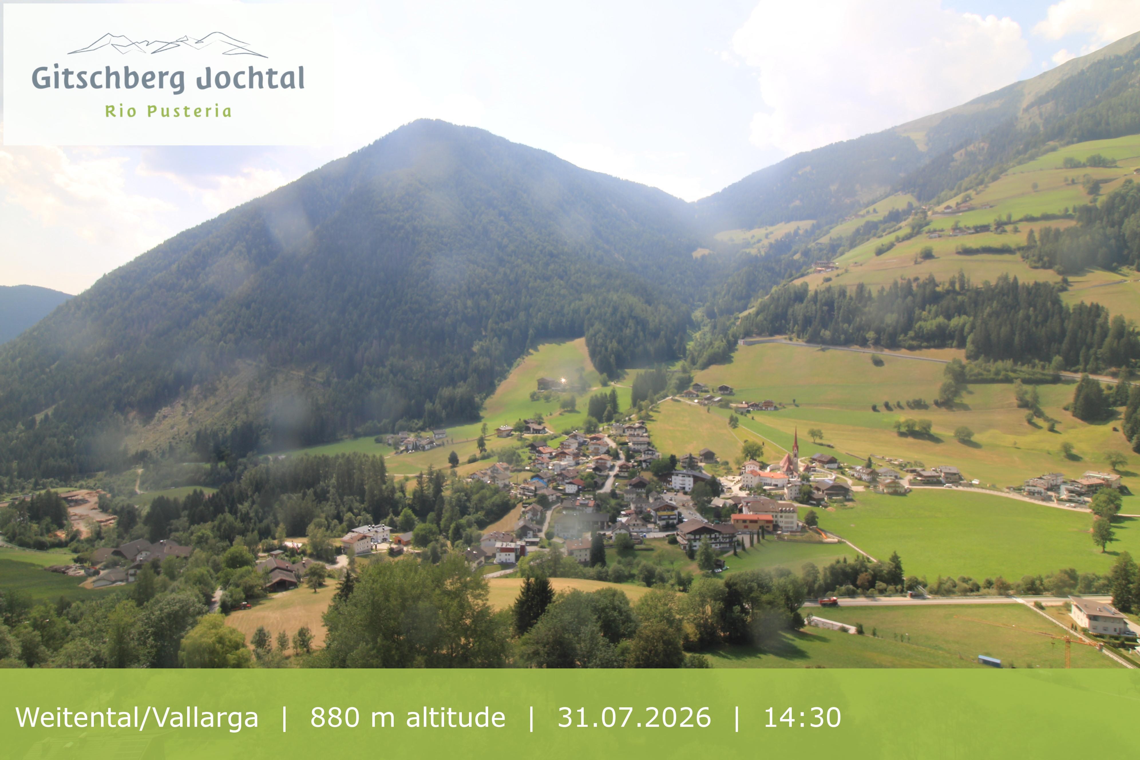 Archiv Foto Webcam Blick auf Weitental vom Gitschberg