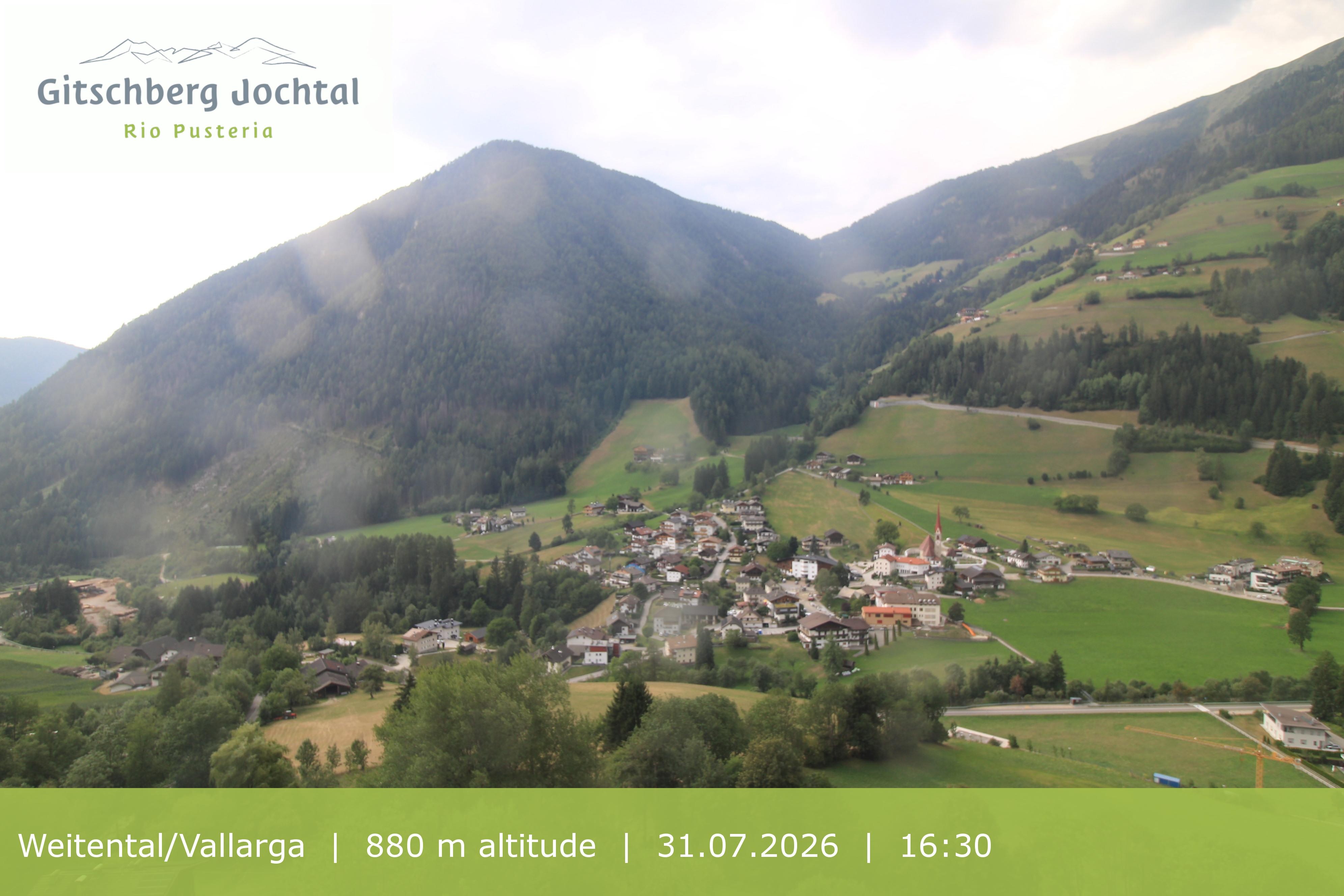 Archiv Foto Webcam Blick auf Weitental vom Gitschberg